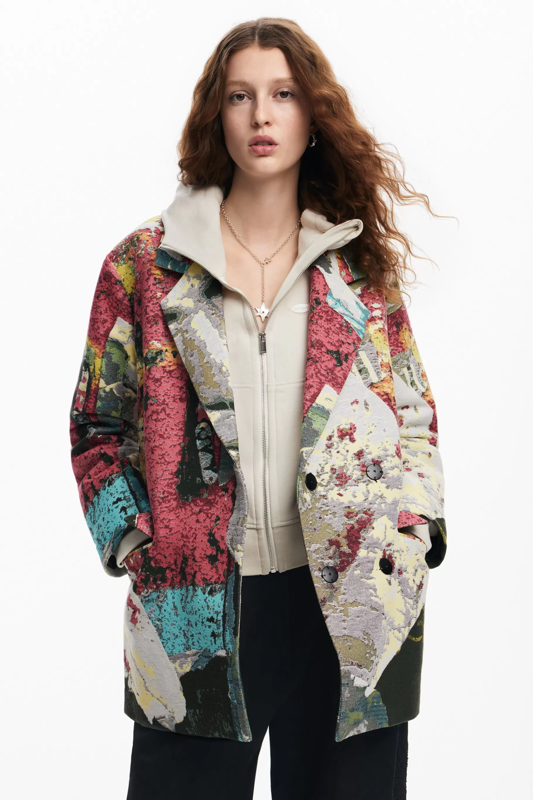 Desigual Abrigo largo arty M. Christian Lacroix*Mujer Abrigos Y Chaquetas