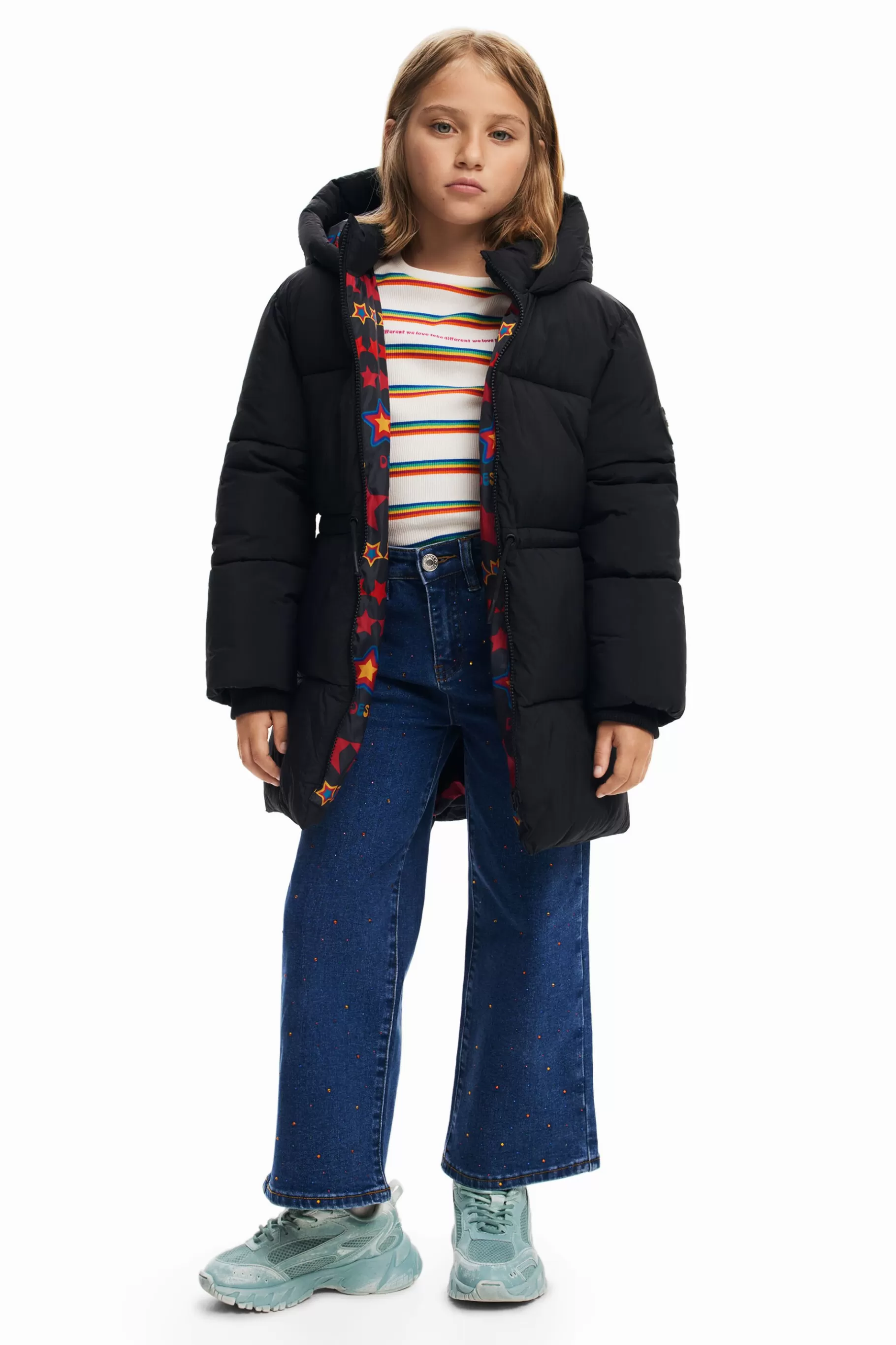 Desigual Abrigo largo gran capucha bolsillos* Abrigos Y Chaquetas