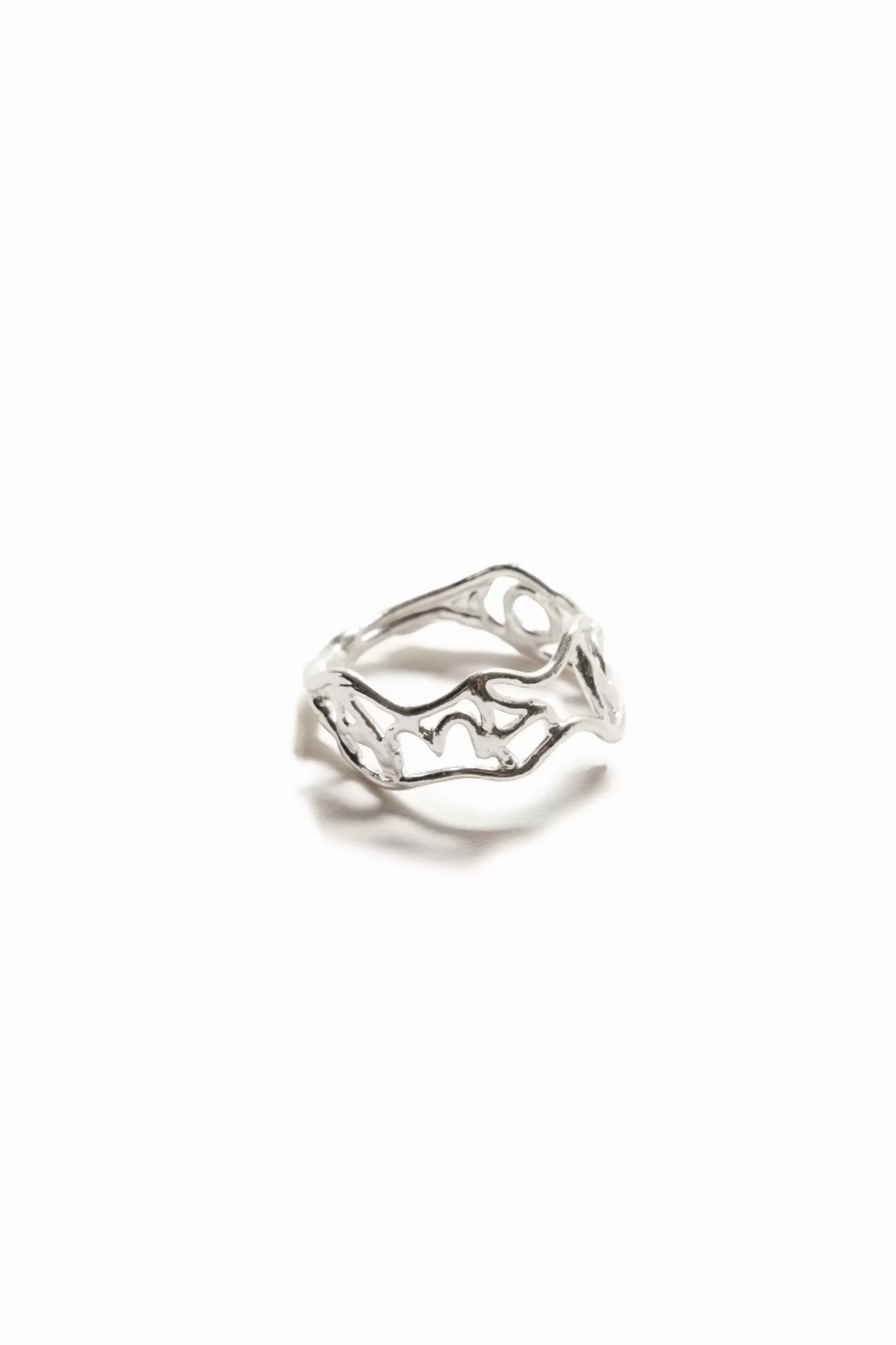Desigual Anillo mensaje baño plata Zalio*Mujer Joyería