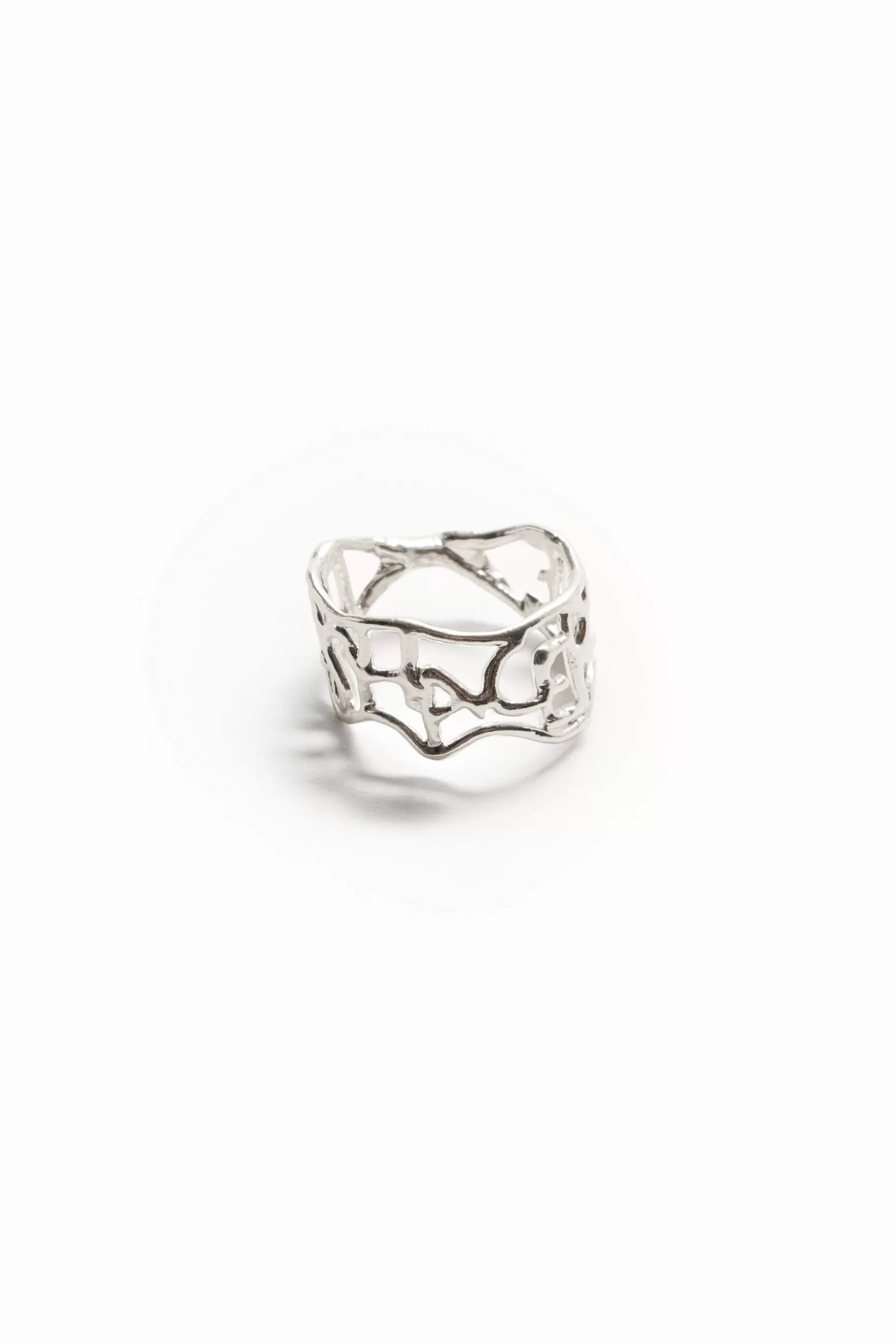Desigual Anillo mensaje baño plata Zalio*Mujer Joyería