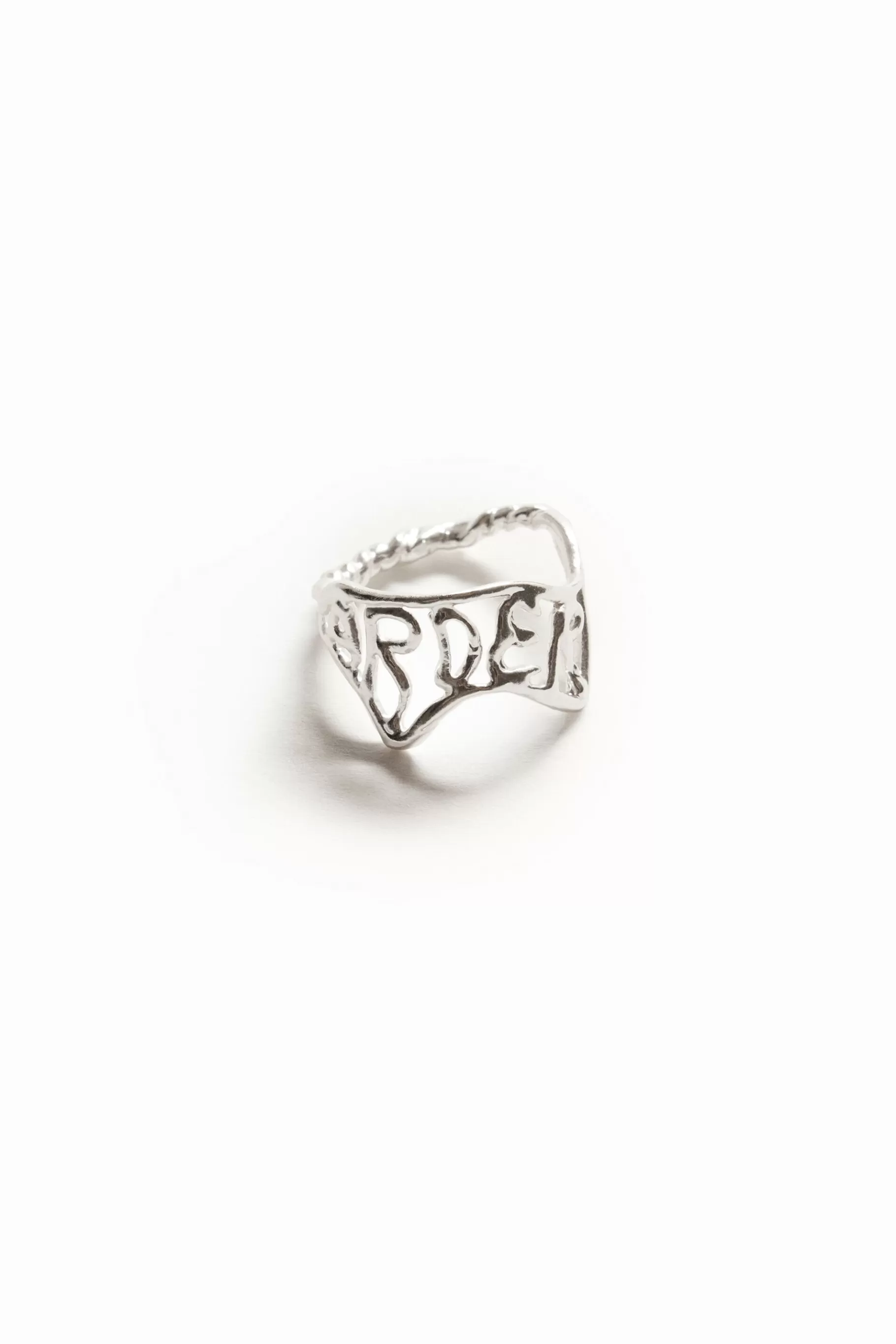 Desigual Anillo mensaje baño plata Zalio*Mujer Joyería