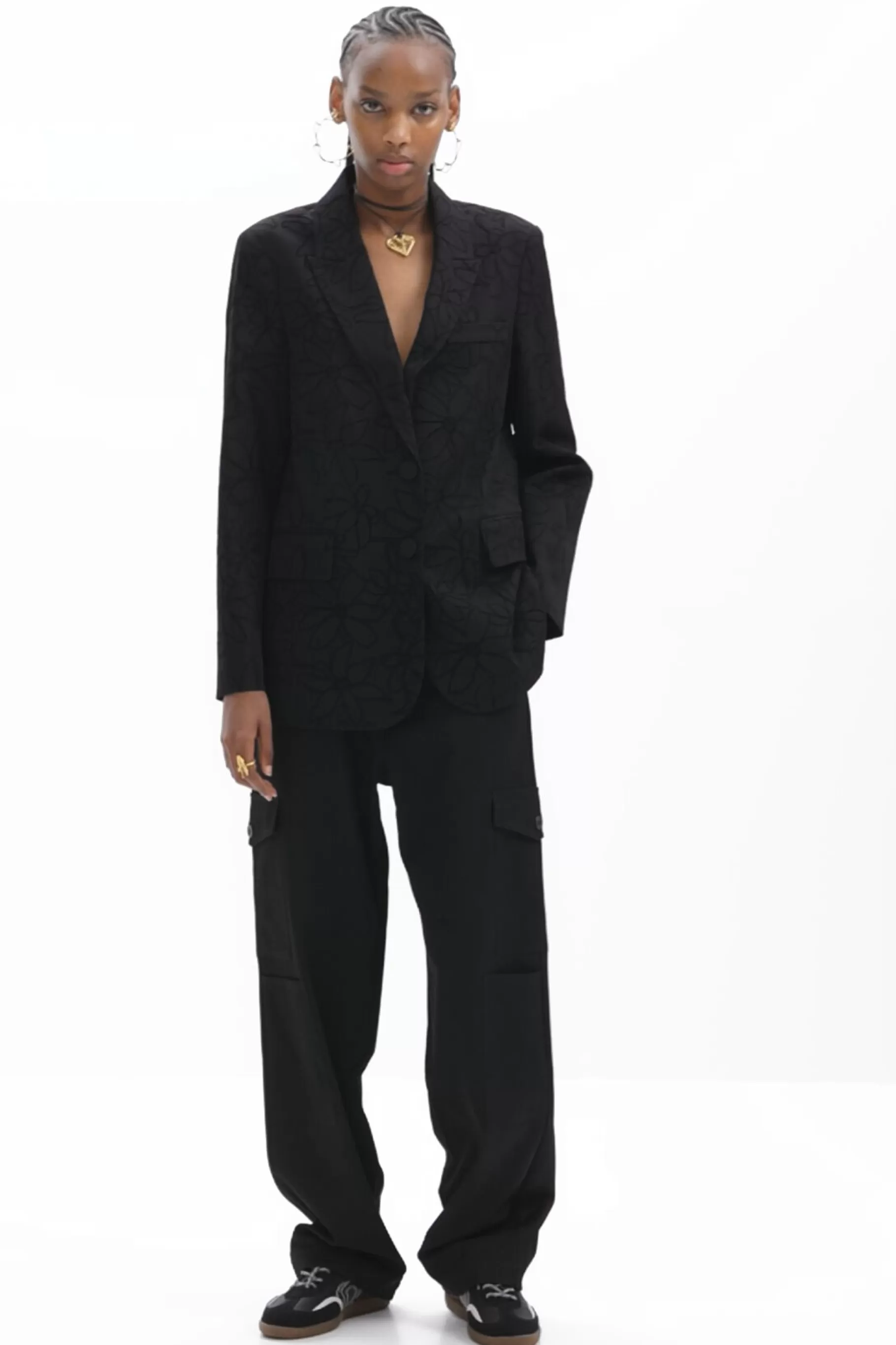 Desigual Blazer troqueada silueta flores*Mujer Abrigos Y Chaquetas