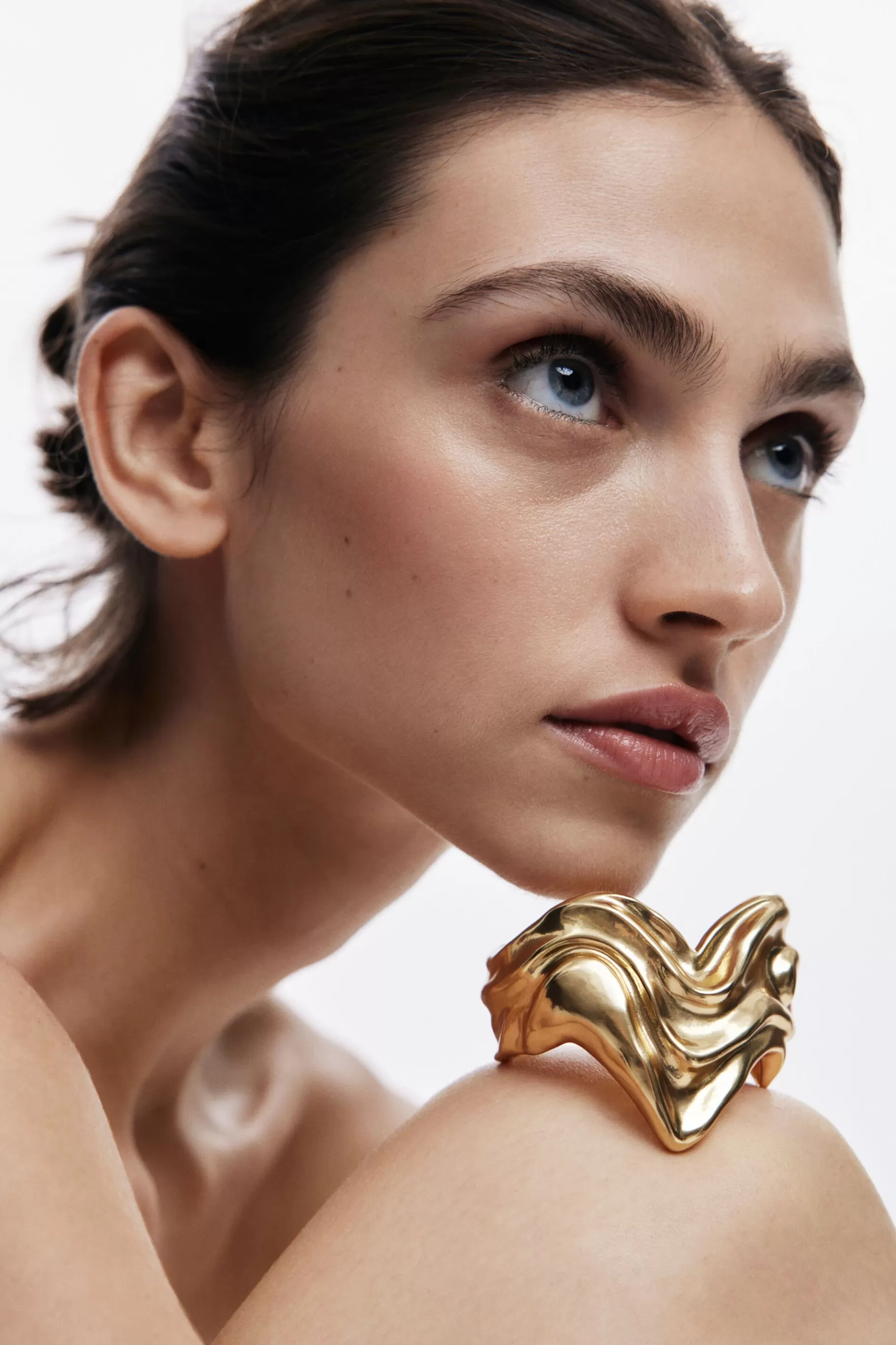 Desigual Brazalete corazón baño oro Zalio*Mujer Joyería