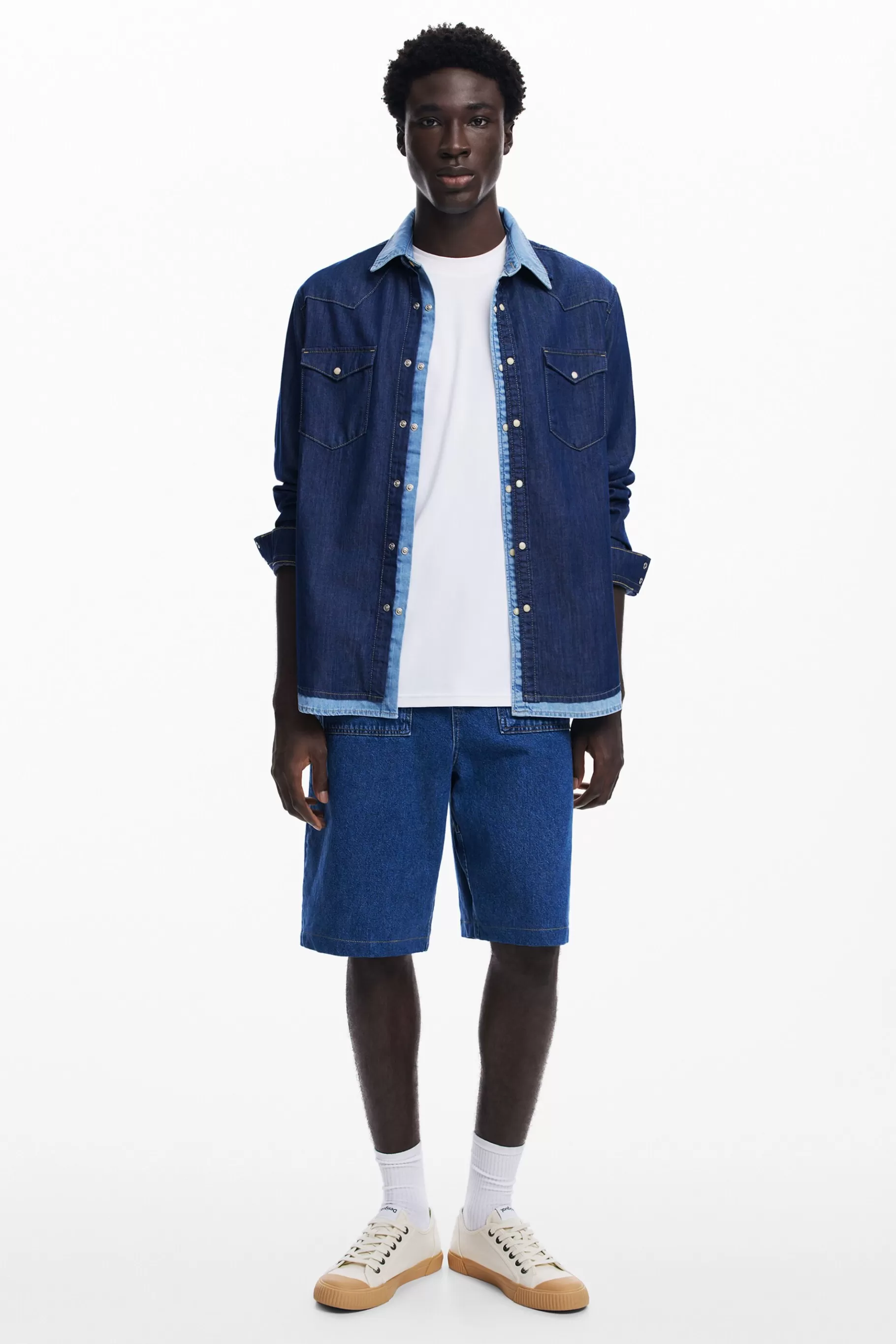 Desigual Camisa denim patchwork*Hombre Camisetas | Camisas