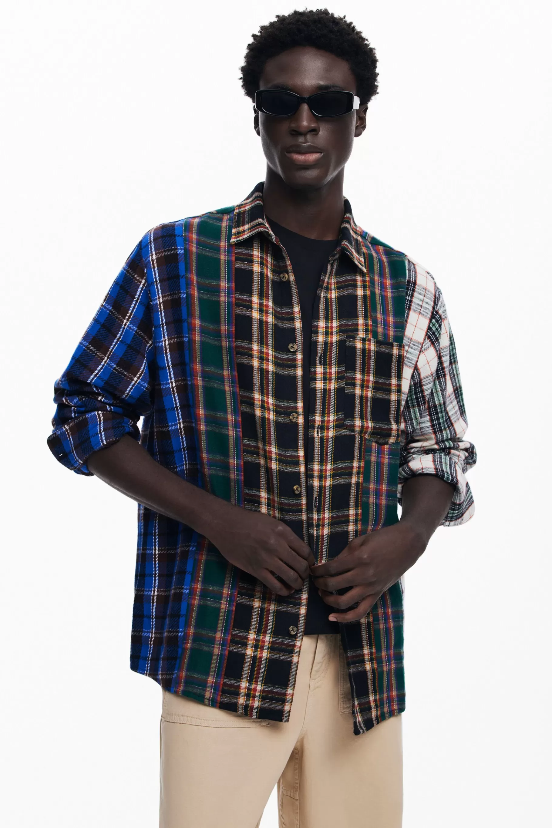 Desigual Camisa patch cuadros*Hombre Camisetas | Camisas
