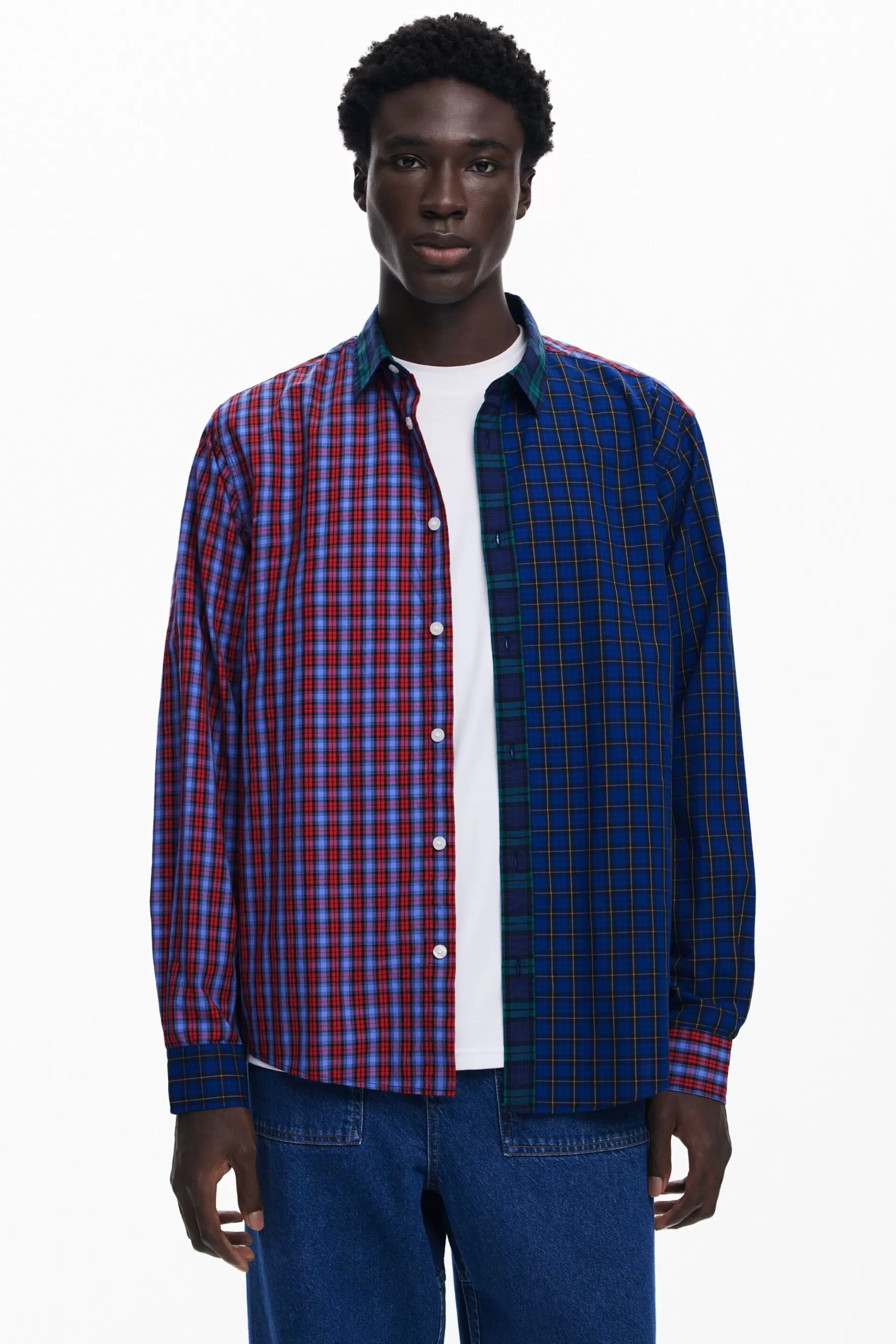 Desigual Camisa patchwork cuadros*Hombre Camisetas | Camisas