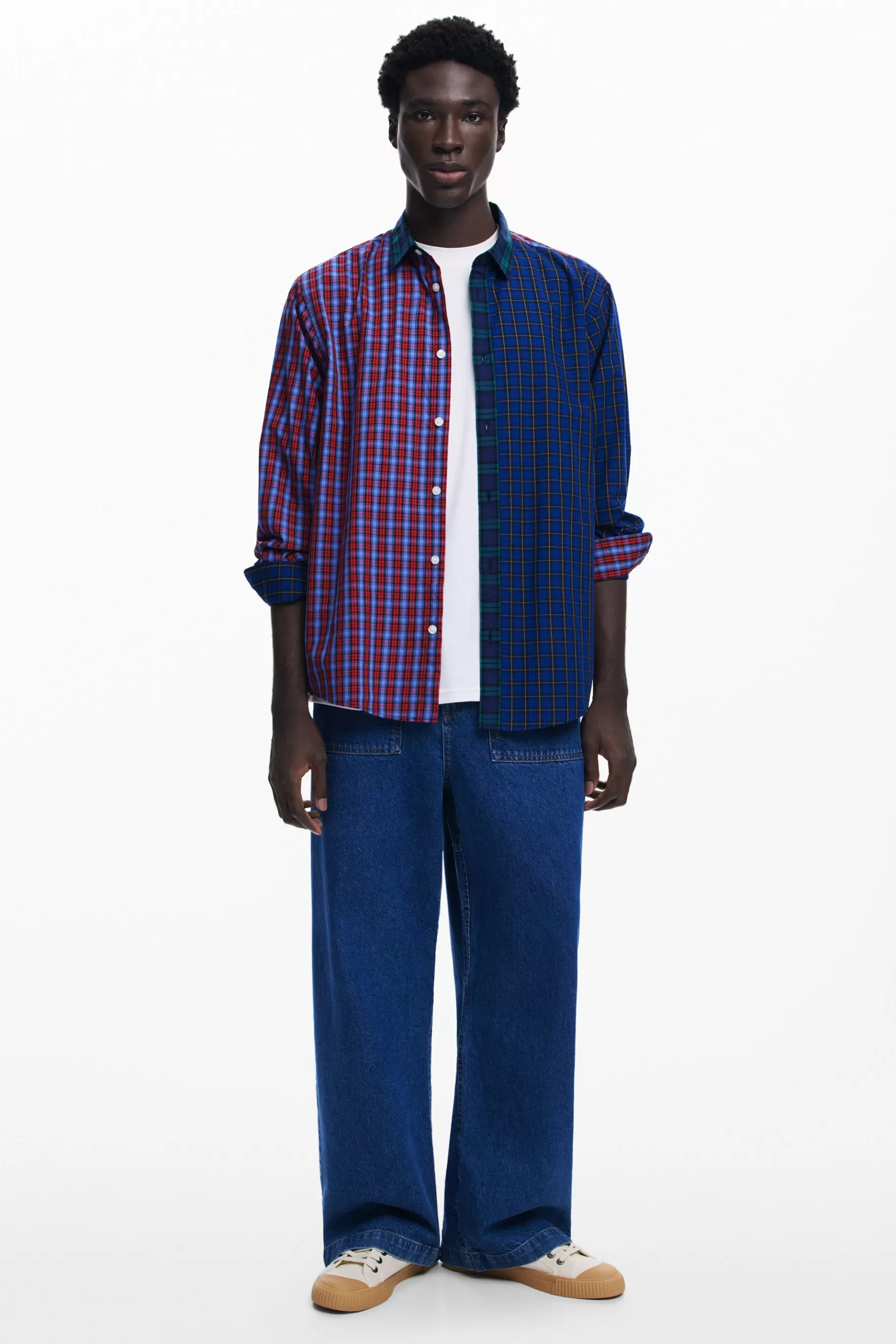Desigual Camisa patchwork cuadros*Hombre Camisetas | Camisas