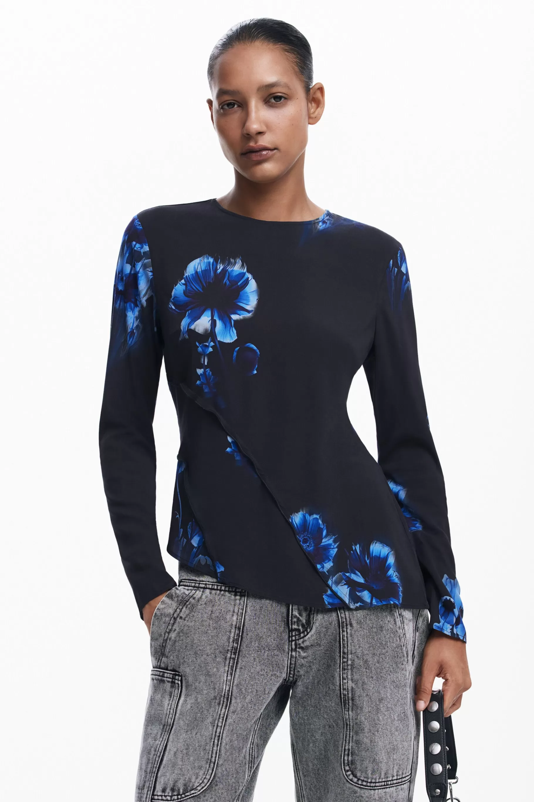 Desigual Camiseta asimétrica*Mujer Camisas Y Blusas
