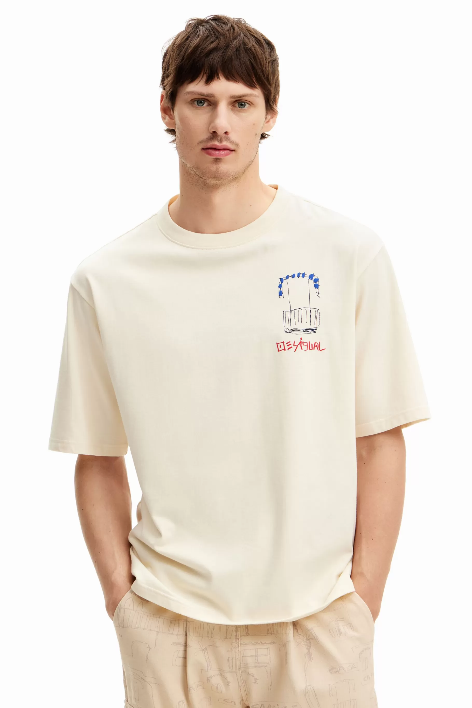 Desigual Camiseta con ilustración*Hombre Camisetas