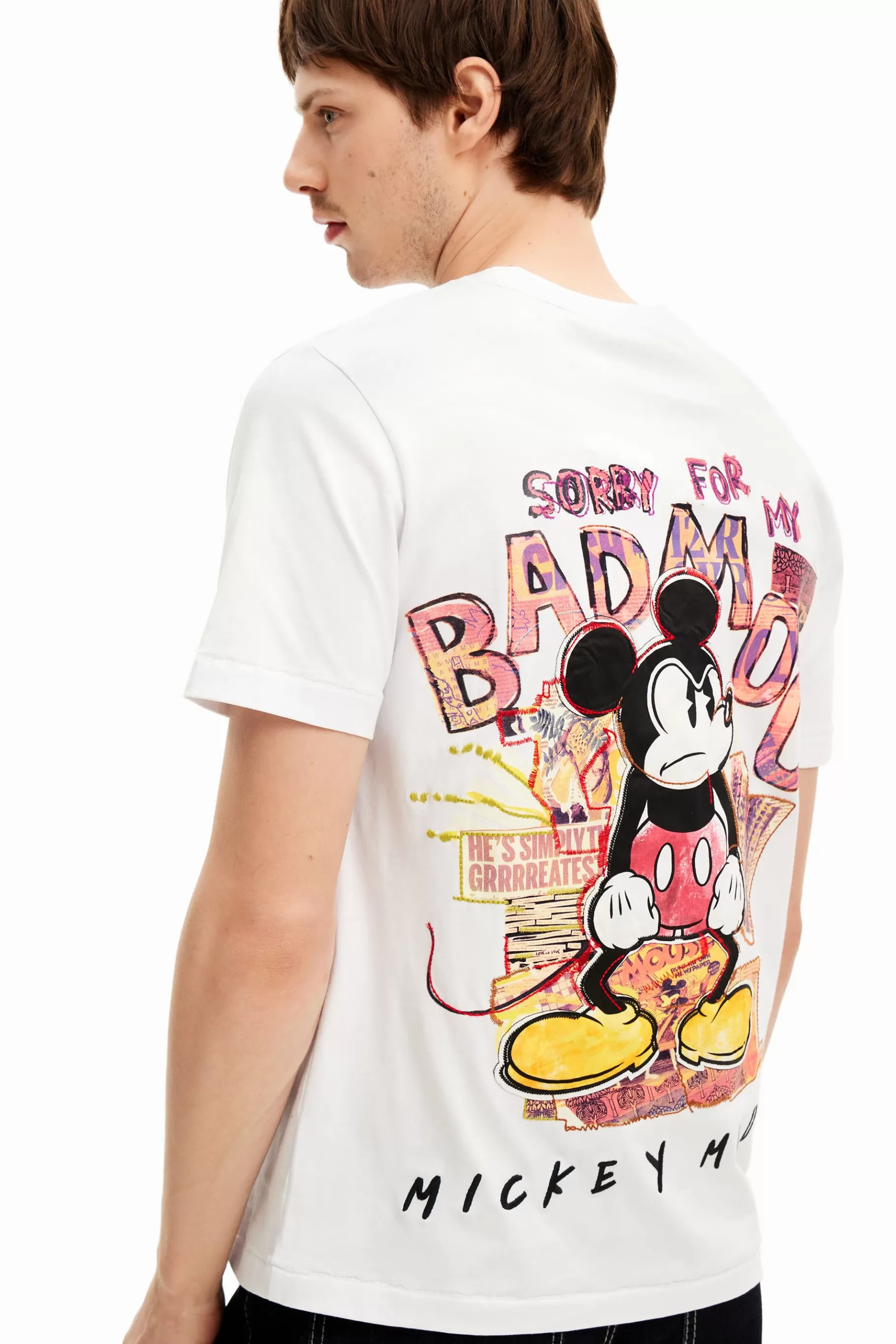 Desigual Camiseta de manga corta Mickey Mouse y frase*Hombre Camisetas