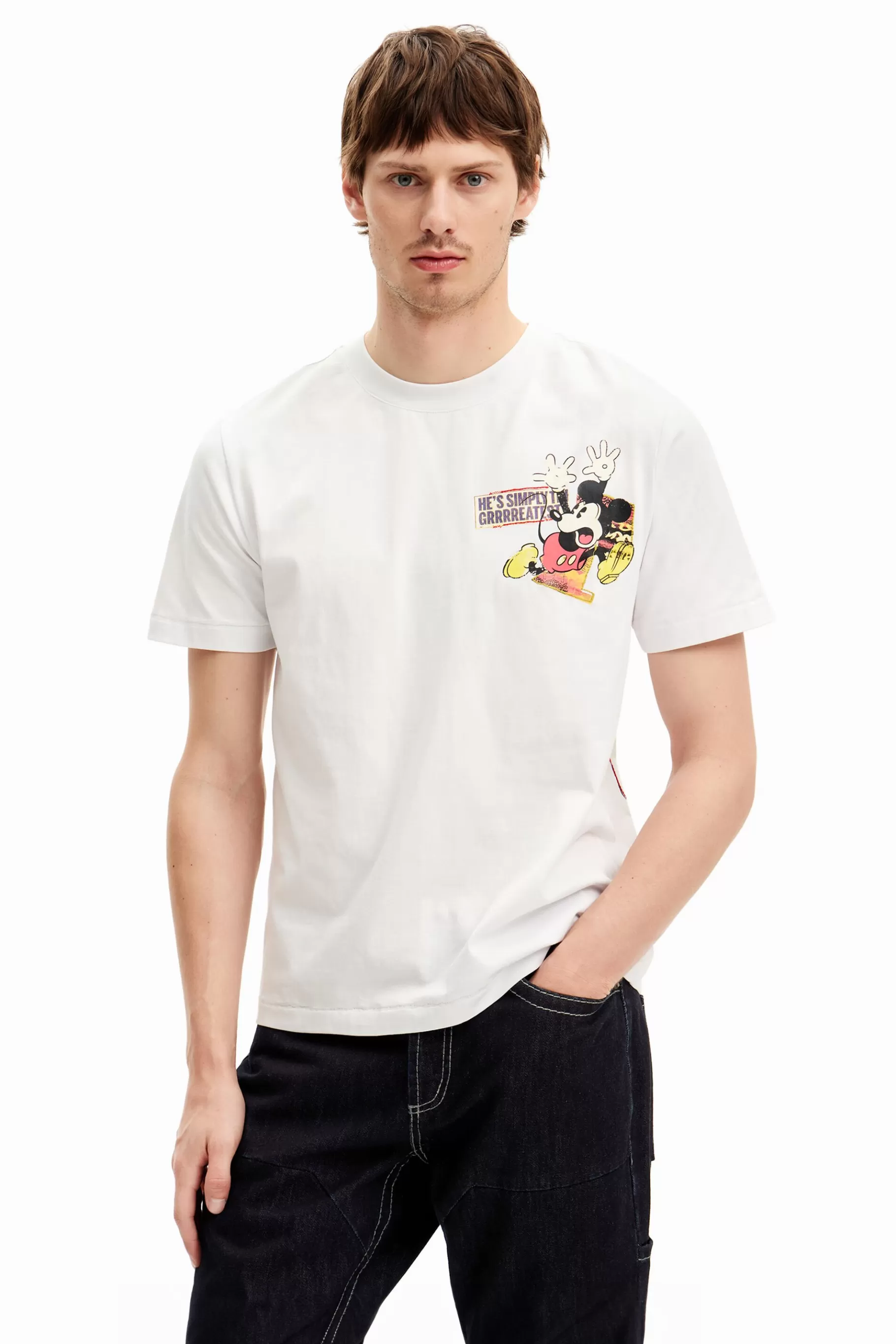 Desigual Camiseta de manga corta Mickey Mouse y frase*Hombre Camisetas