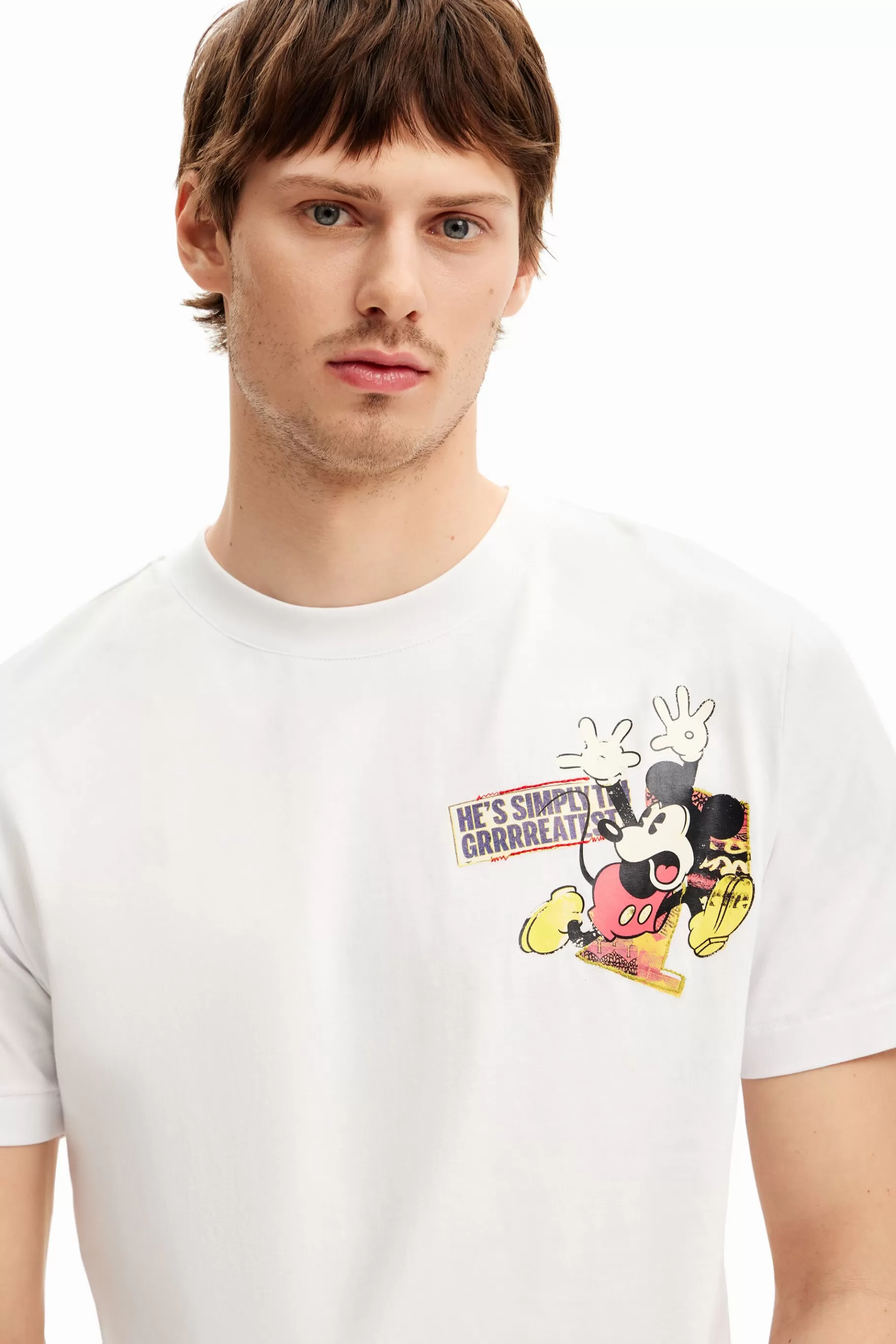 Desigual Camiseta de manga corta Mickey Mouse y frase*Hombre Camisetas