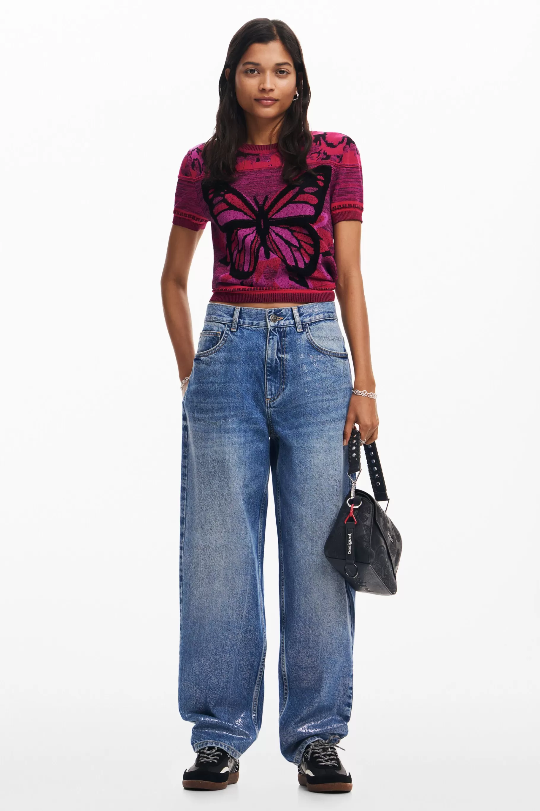 Desigual Camiseta de punto mariposa*Mujer Camisas Y Blusas | Camisetas
