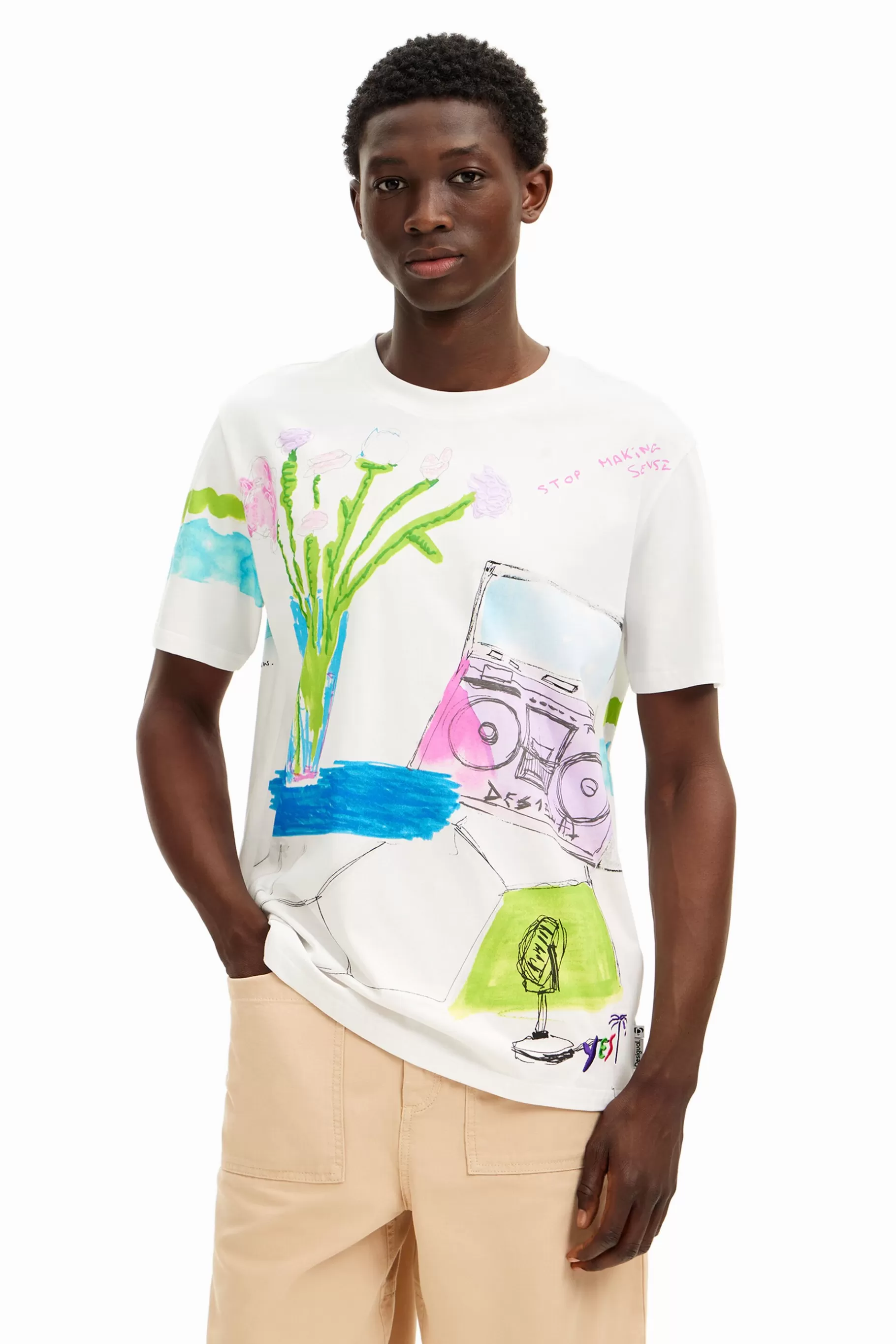 Desigual Camiseta estampado dibujos*Hombre Camisetas