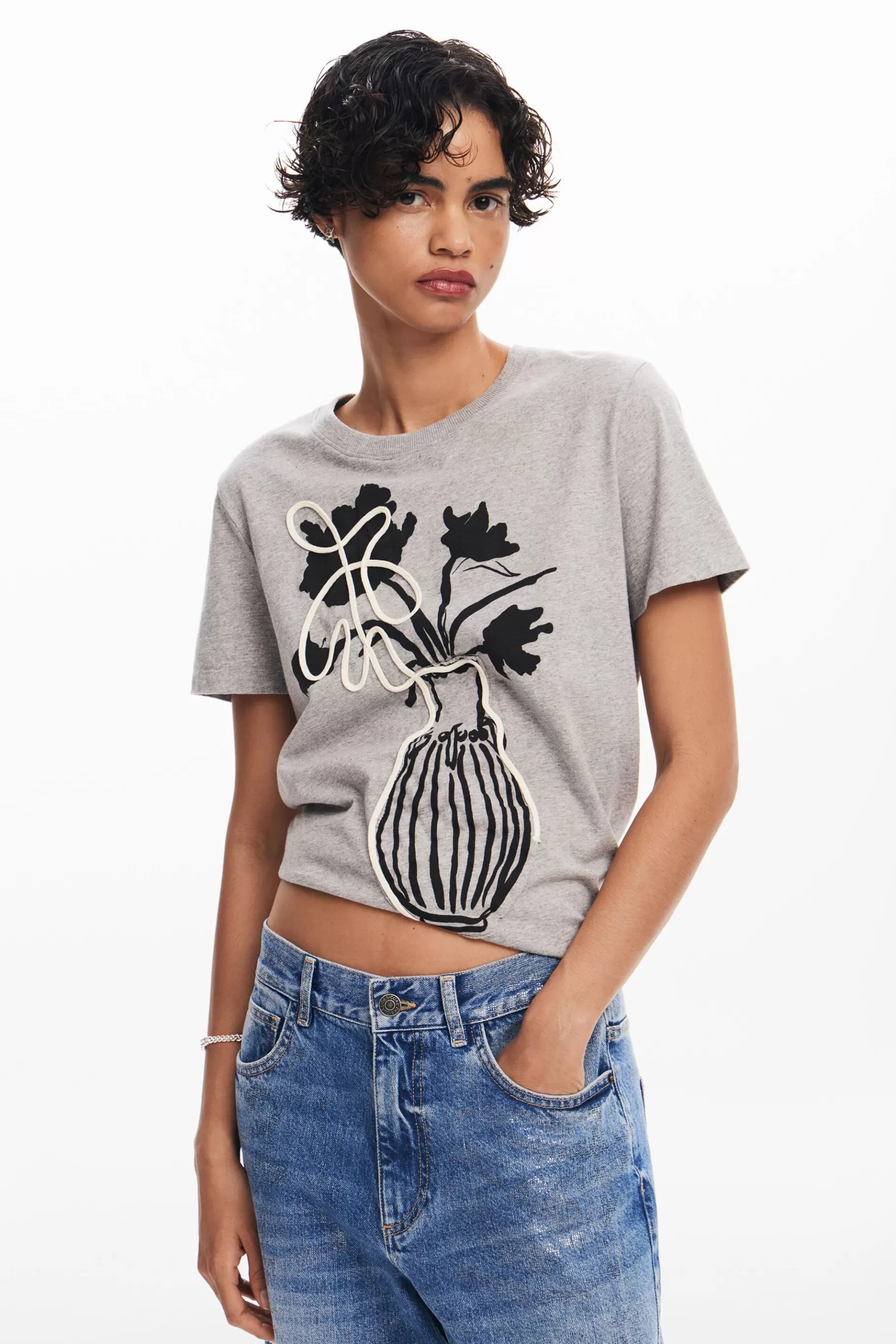Desigual Camiseta lisa jarrón*Mujer Camisas Y Blusas | Camisetas