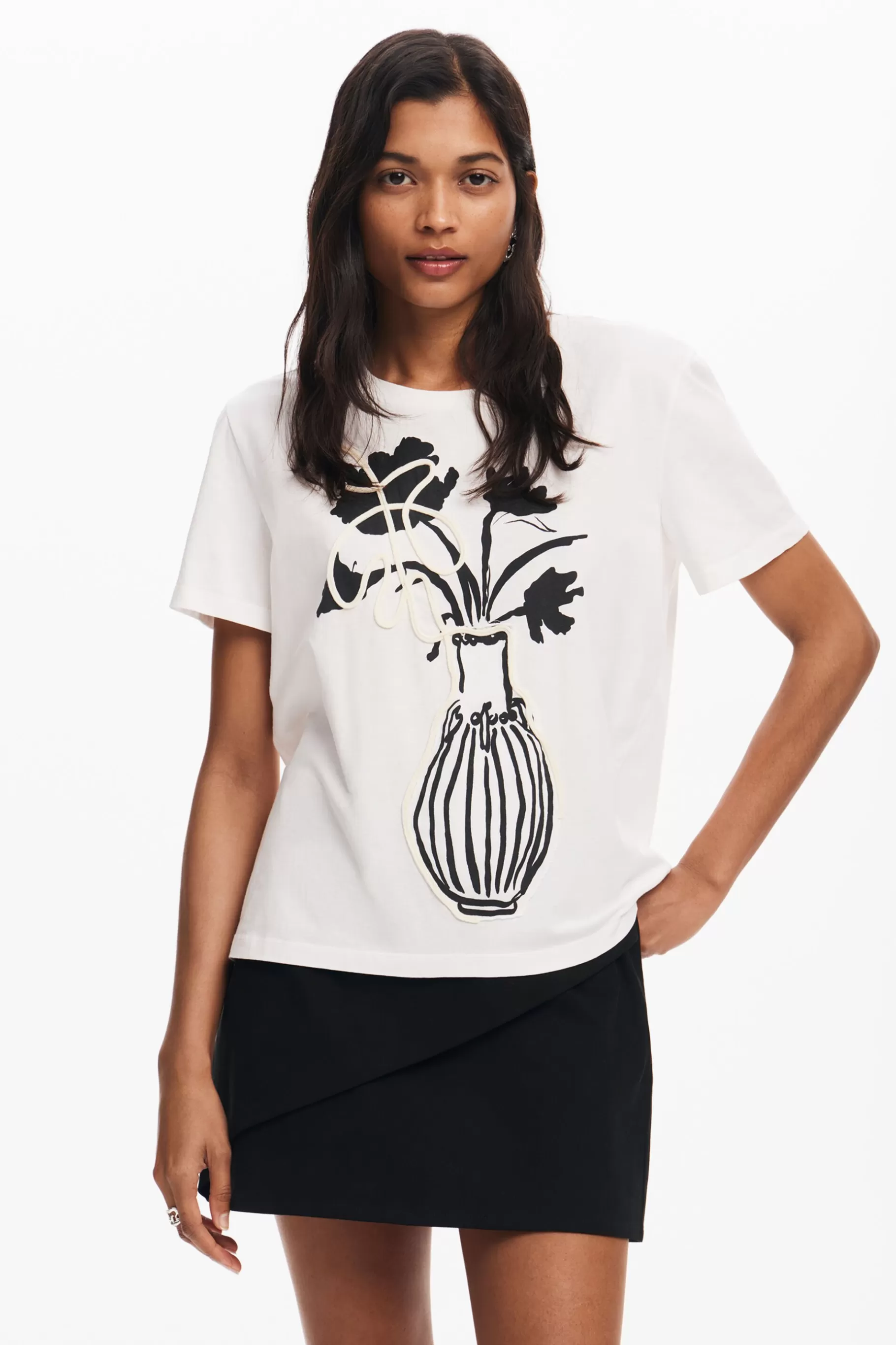 Desigual Camiseta lisa jarrón*Mujer Camisas Y Blusas | Camisetas