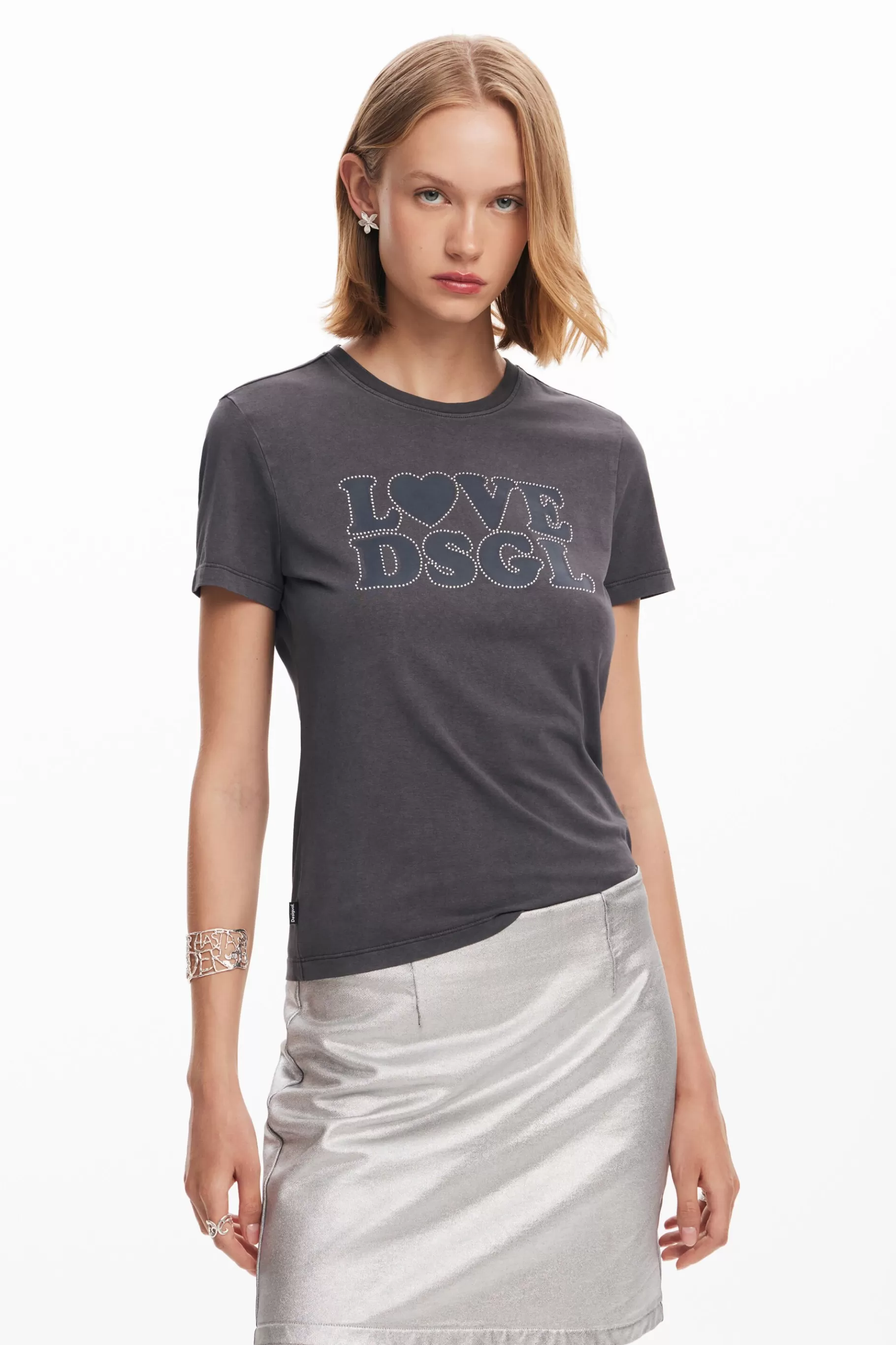 Desigual Camiseta lisa texto*Mujer Camisas Y Blusas | Camisetas