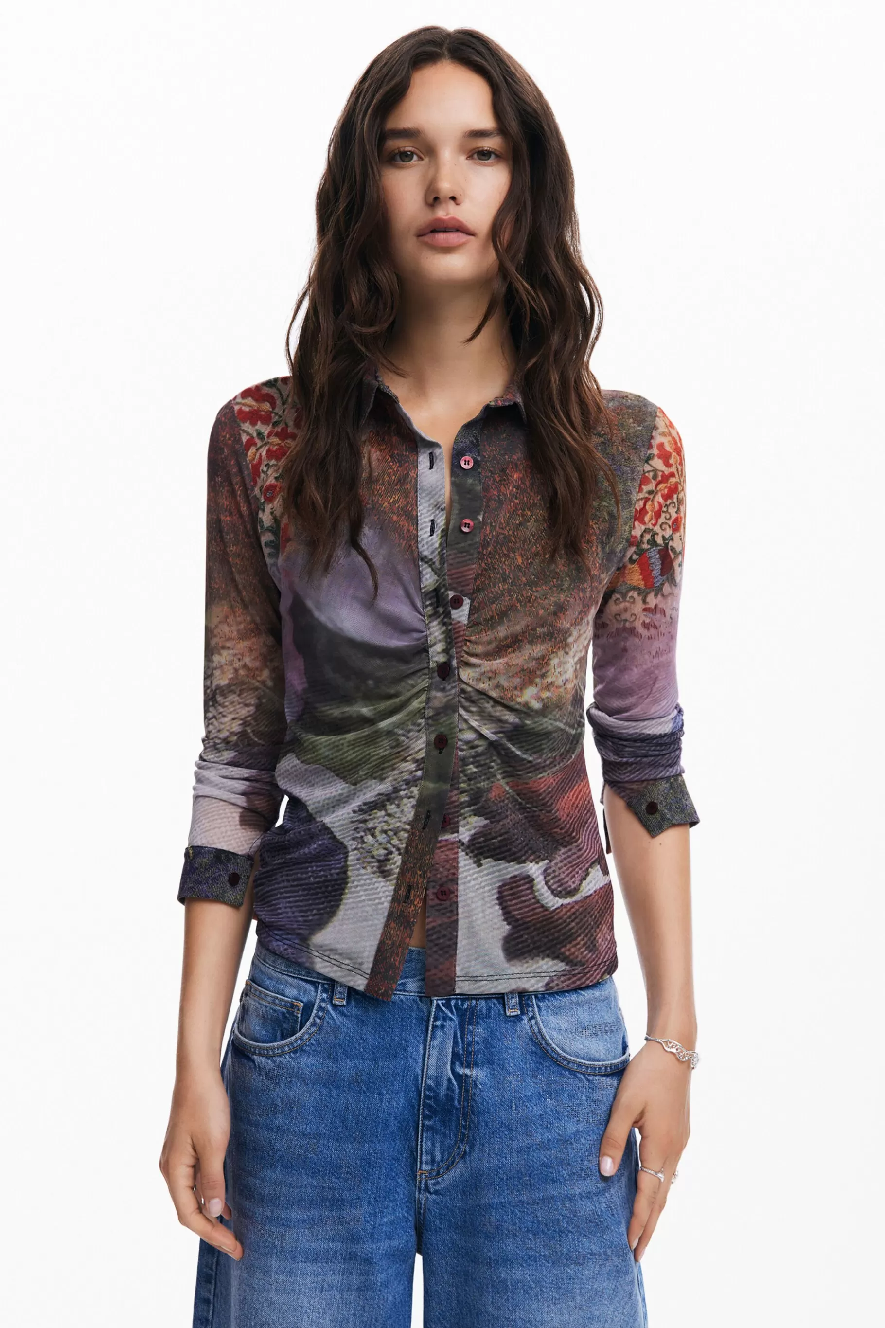 Desigual Camiseta manga larga bosque otoñal*Mujer Camisas Y Blusas | Camisetas