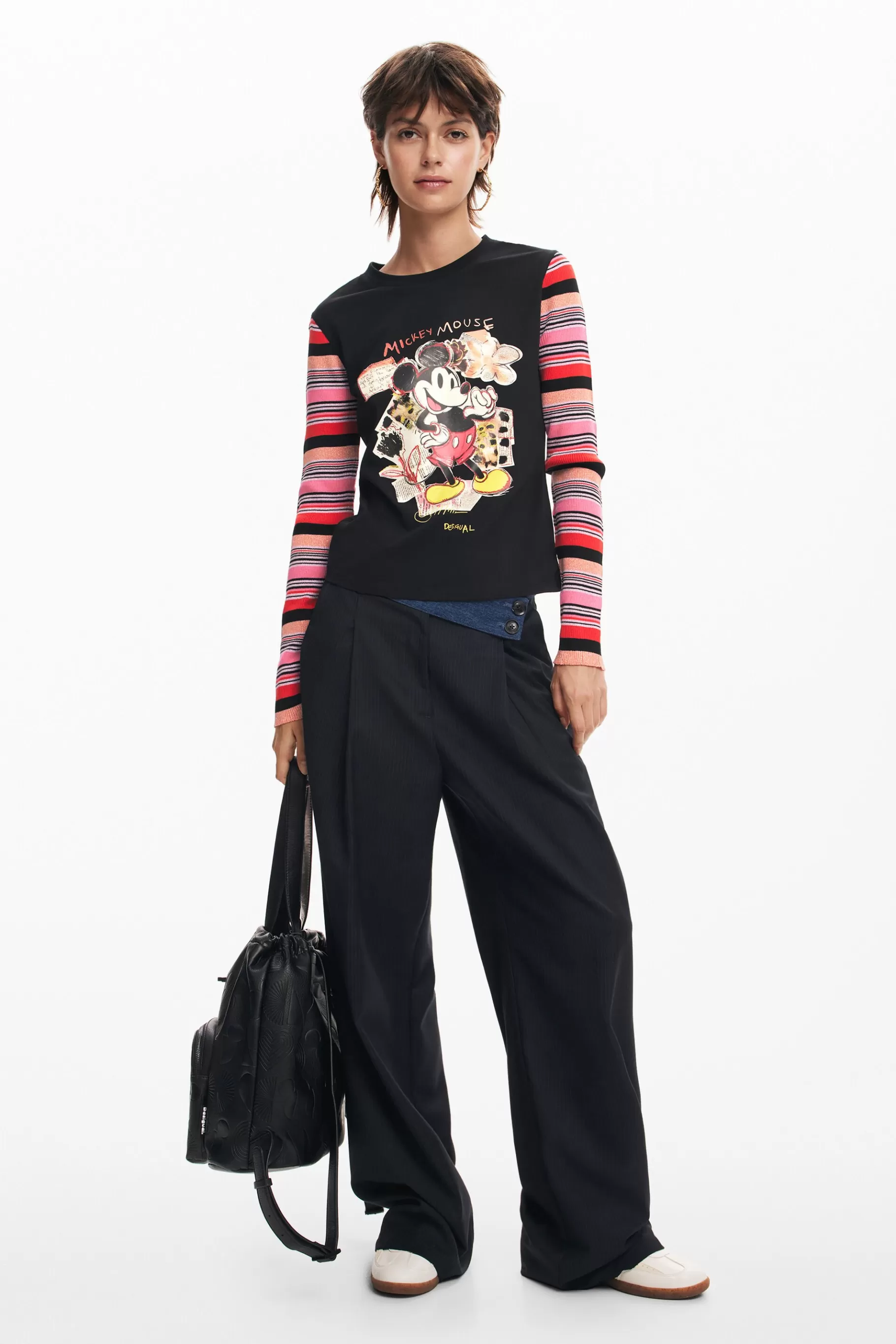 Desigual Camiseta manga larga Mickey*Mujer Camisas Y Blusas | Camisetas