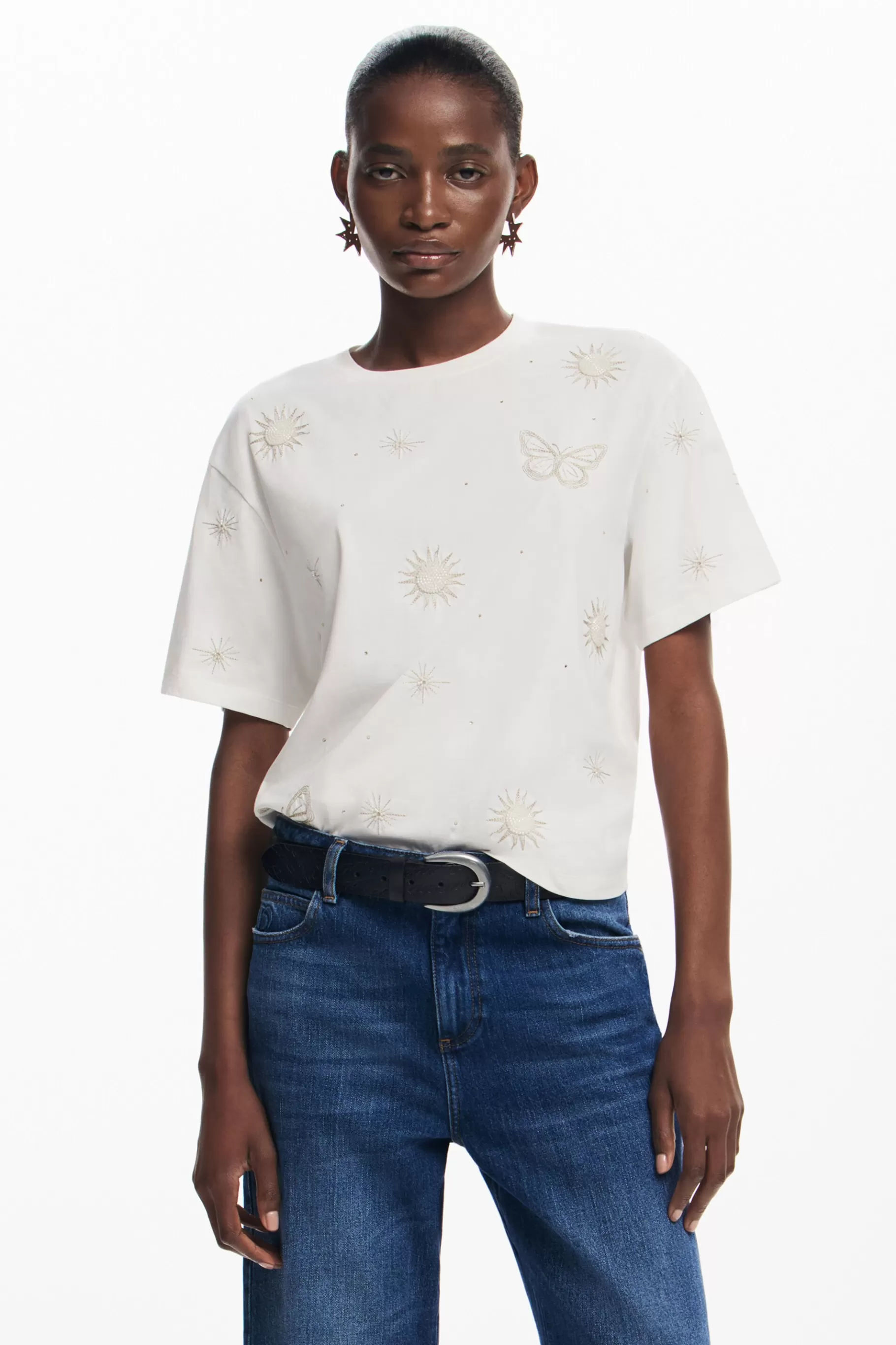 Desigual Camiseta mariposas*Mujer Camisas Y Blusas | Camisetas