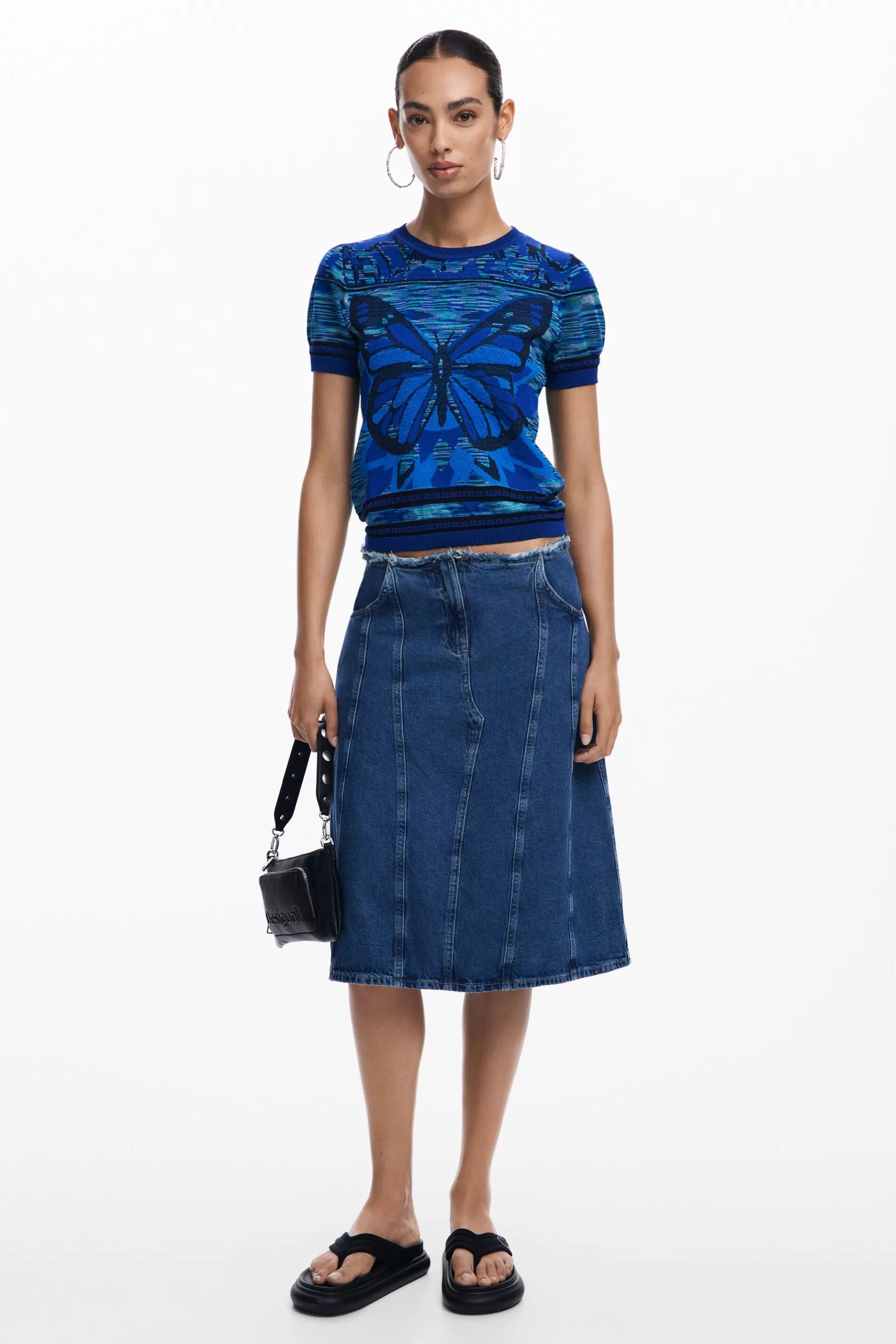 Desigual Camiseta punto mariposas*Mujer Ropa De Punto | Camisas Y Blusas