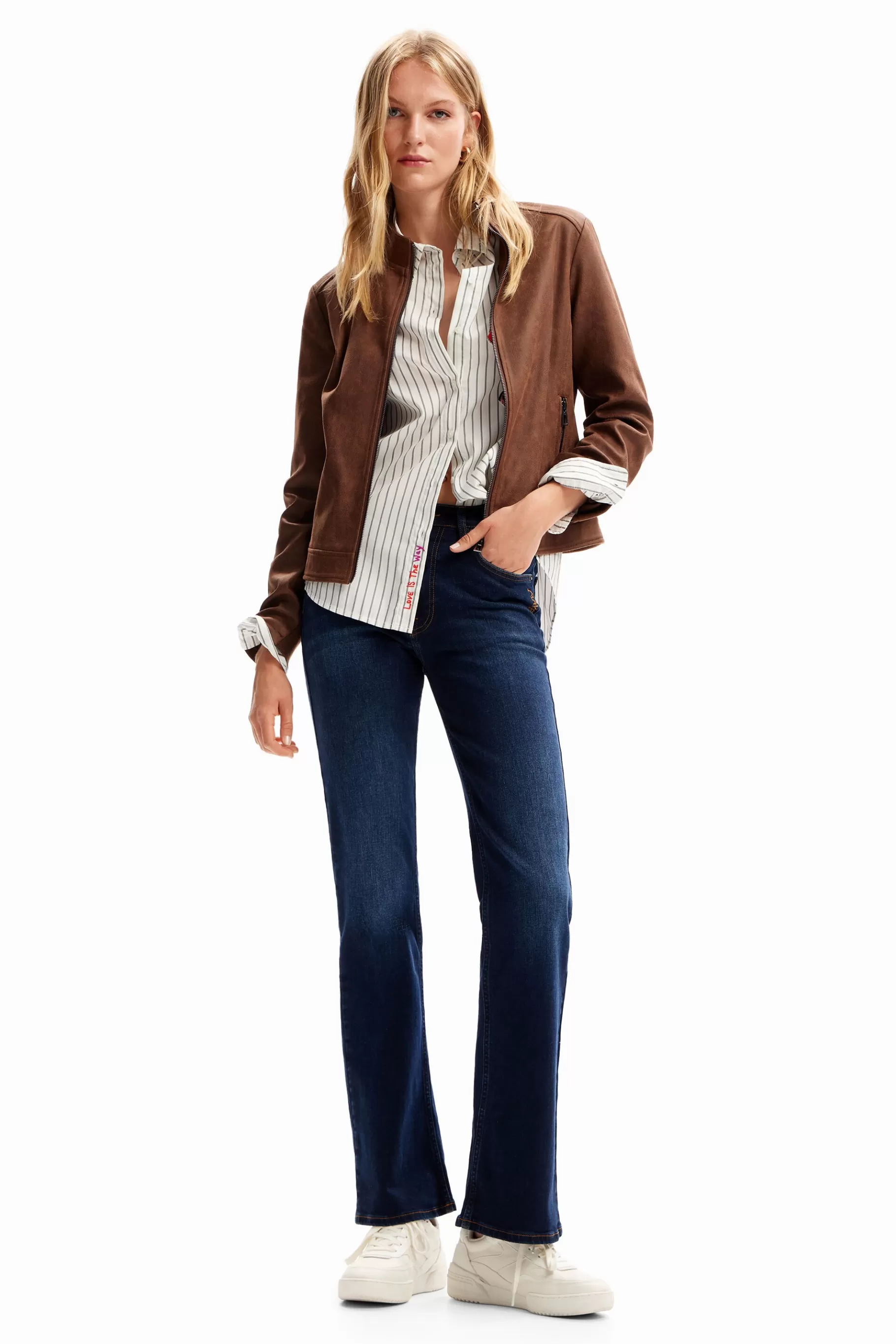 Desigual Cazadora biker slim*Mujer Abrigos Y Chaquetas