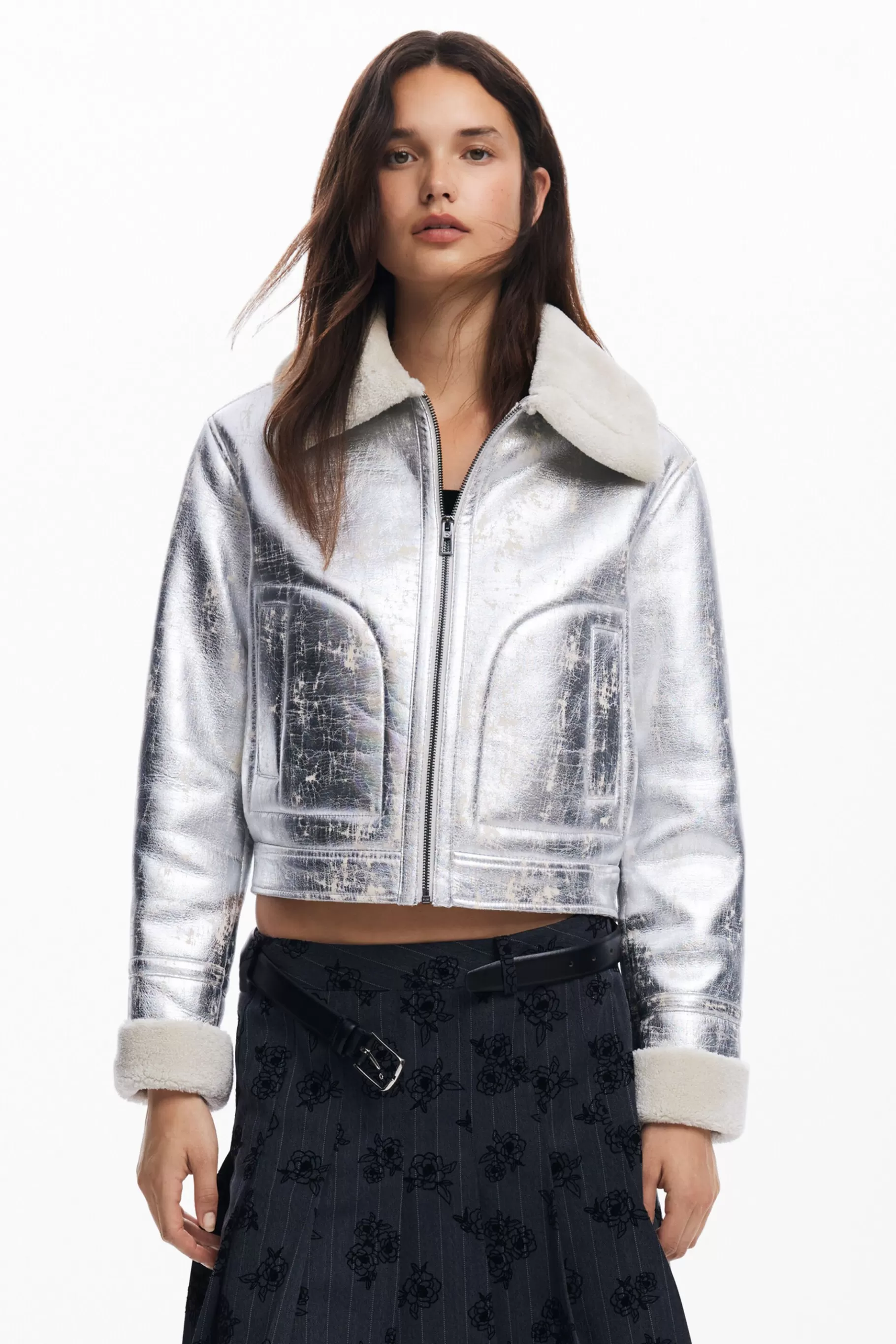 Desigual Cazadora metalizada*Mujer Abrigos Y Chaquetas