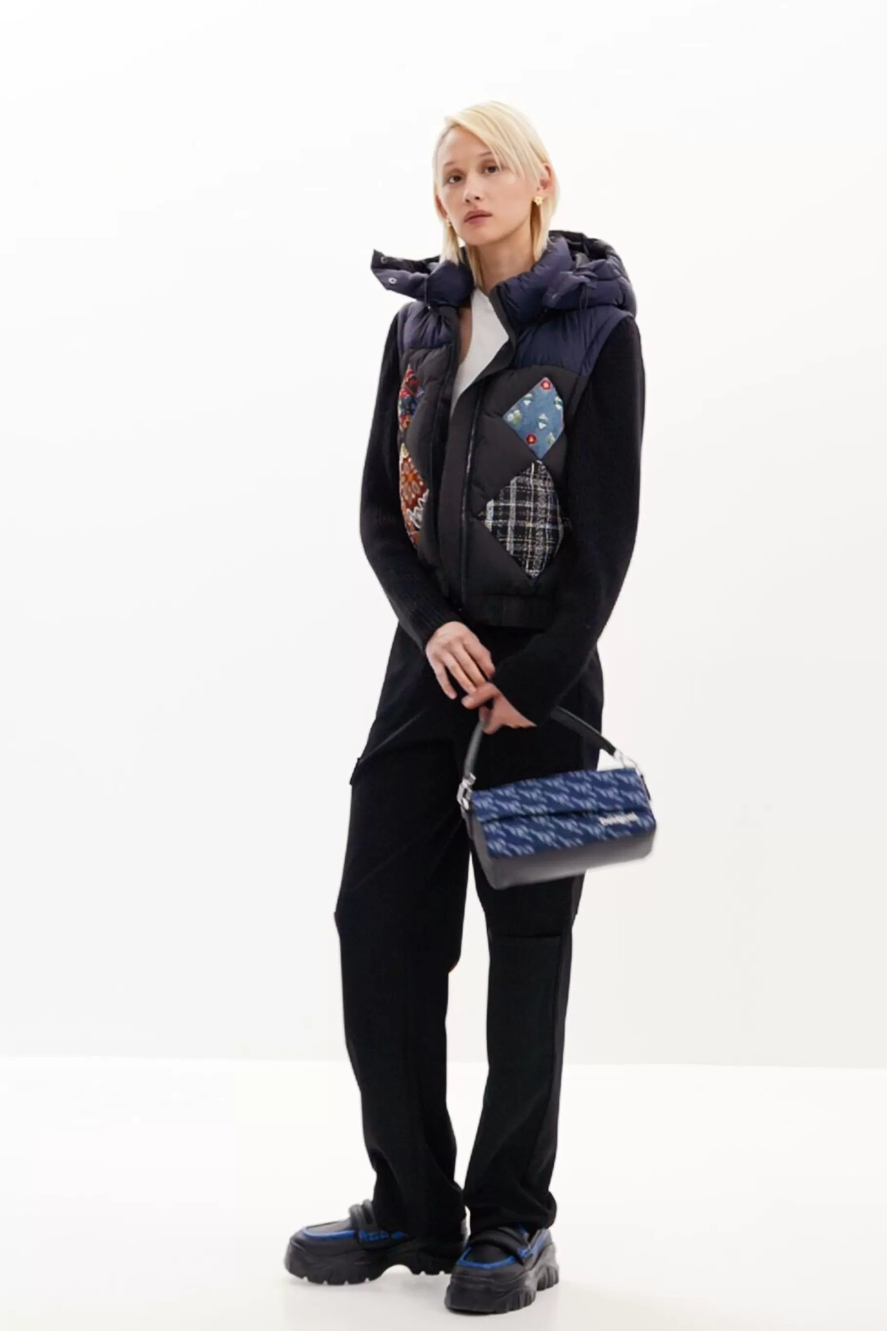 Desigual Chaleco combinado acolchado*Mujer Abrigos Y Chaquetas
