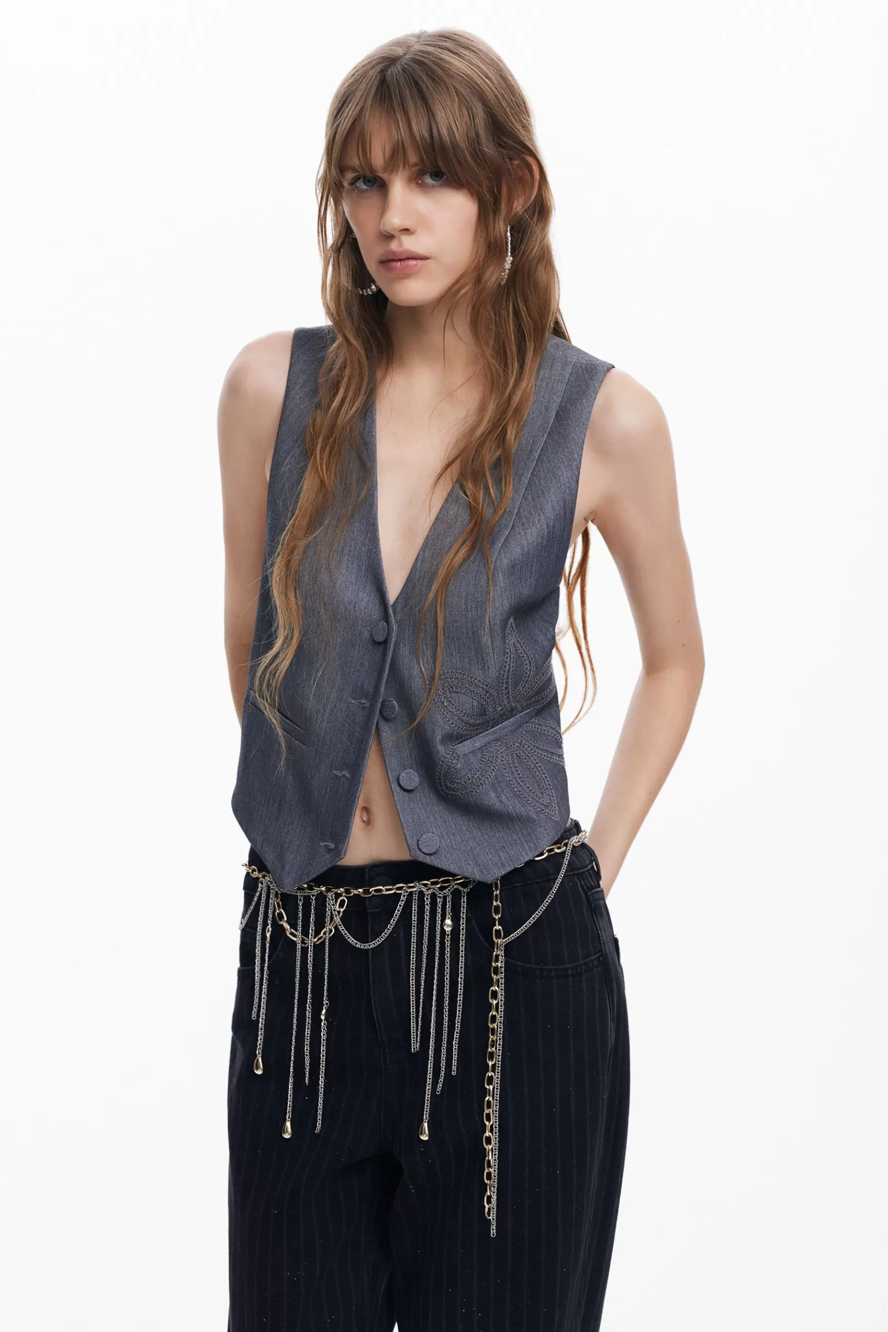 Desigual Chaleco sastre*Mujer Abrigos Y Chaquetas