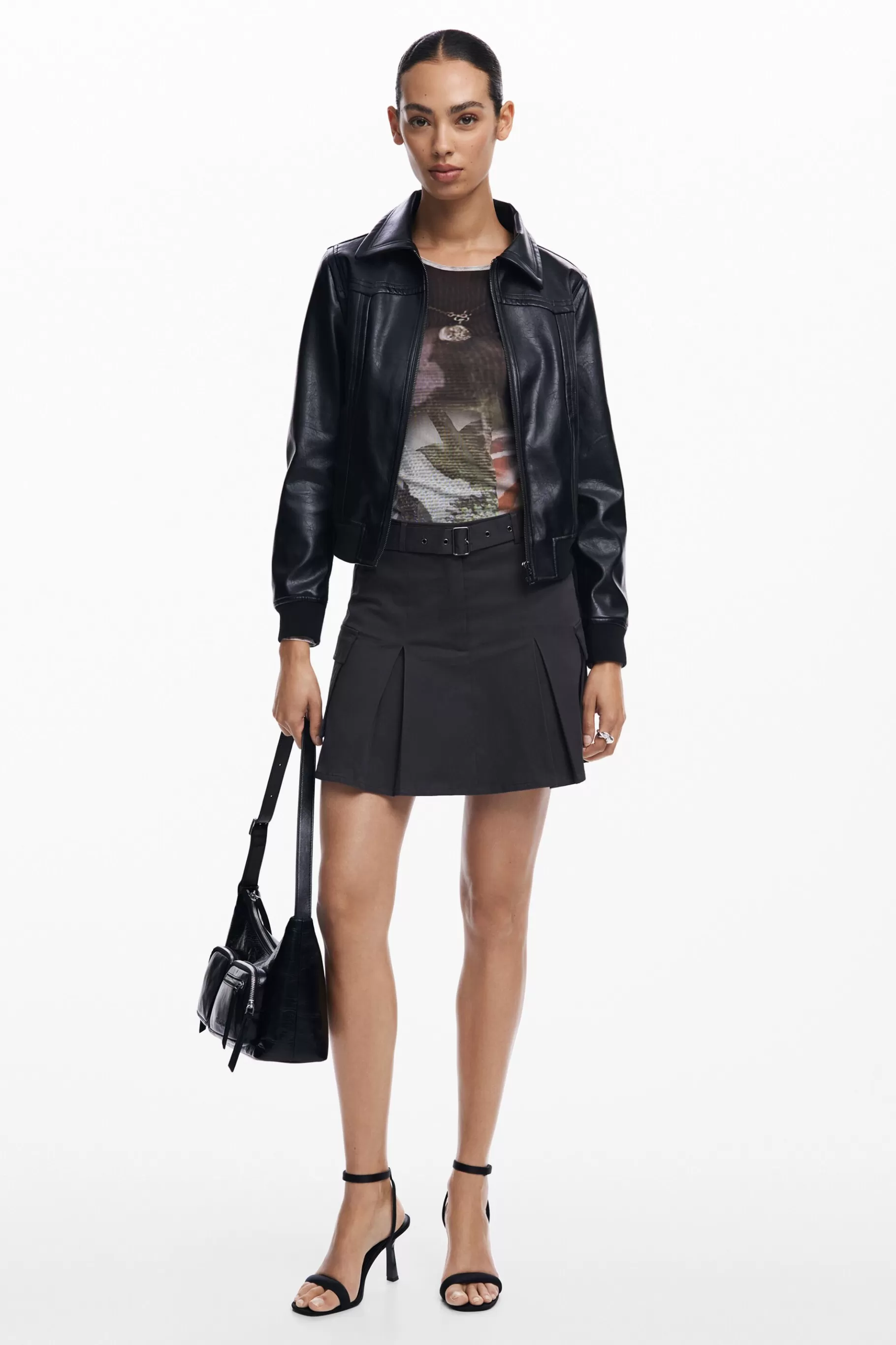 Desigual Chaqueta biker efecto piel*Mujer Abrigos Y Chaquetas