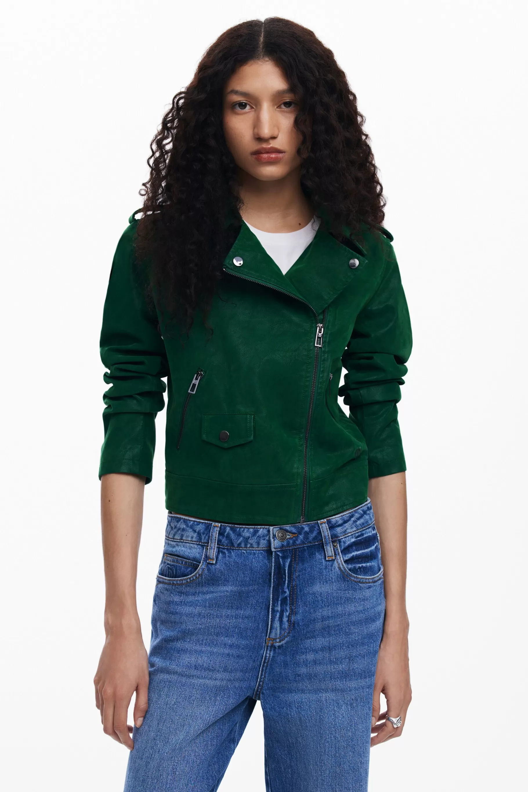 Desigual Chaqueta biker textura*Mujer Abrigos Y Chaquetas