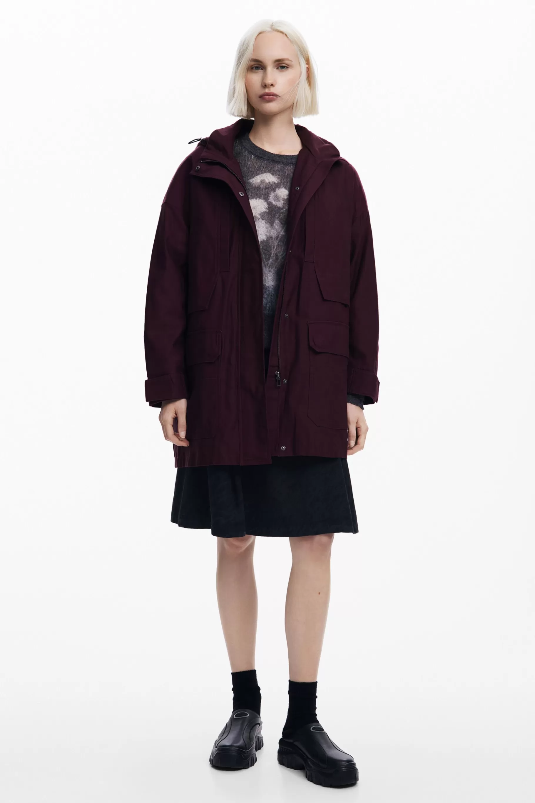 Desigual Chaqueta larga parches*Mujer Abrigos Y Chaquetas