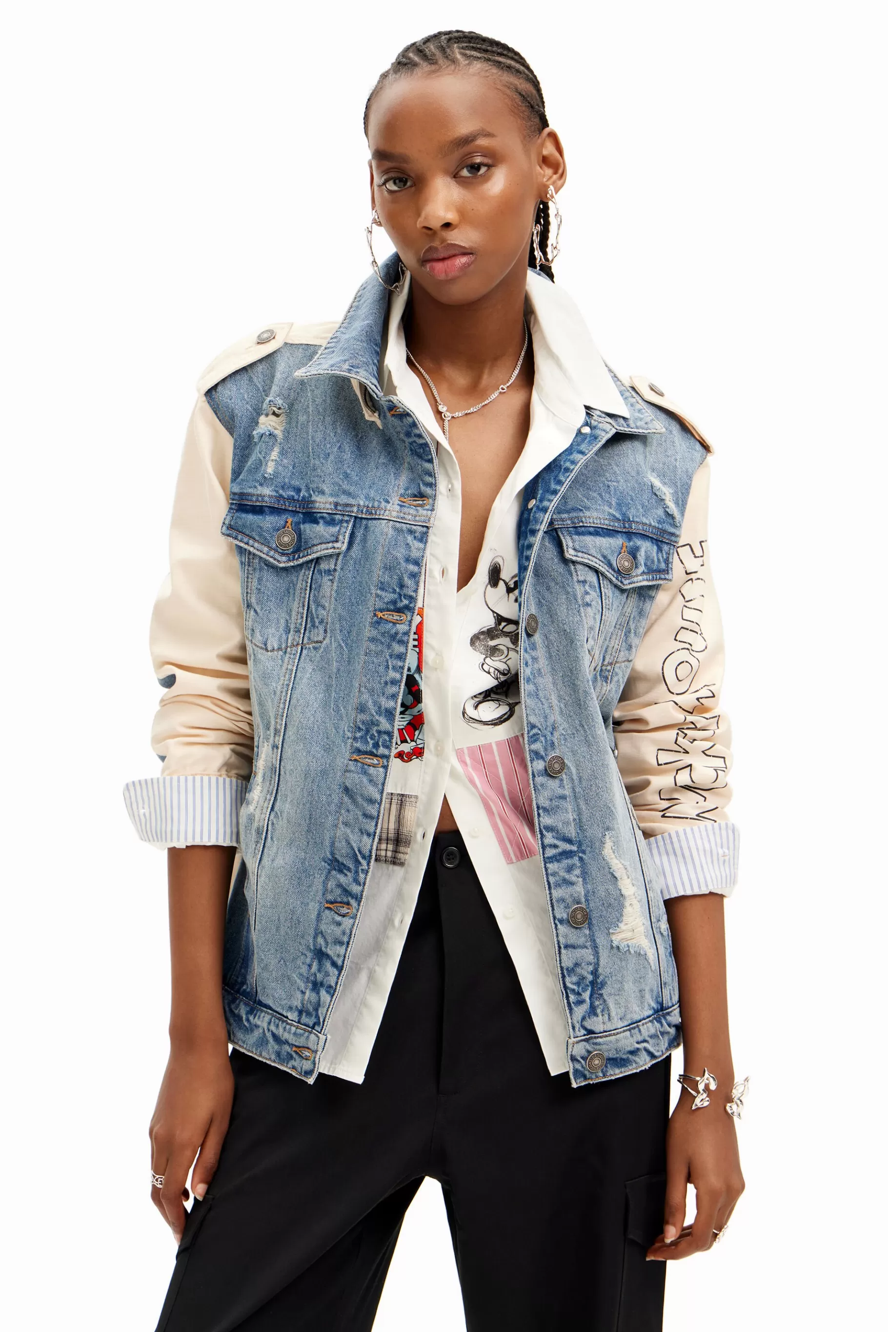 Desigual Chaqueta parka Mickey Mouse*Mujer Abrigos Y Chaquetas