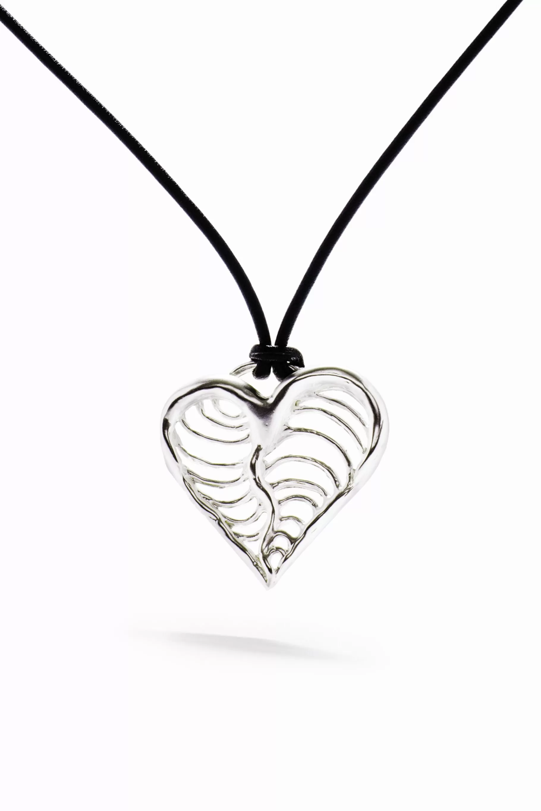 Desigual Colgante corazón cordón baño plata Zalio*Mujer Joyería