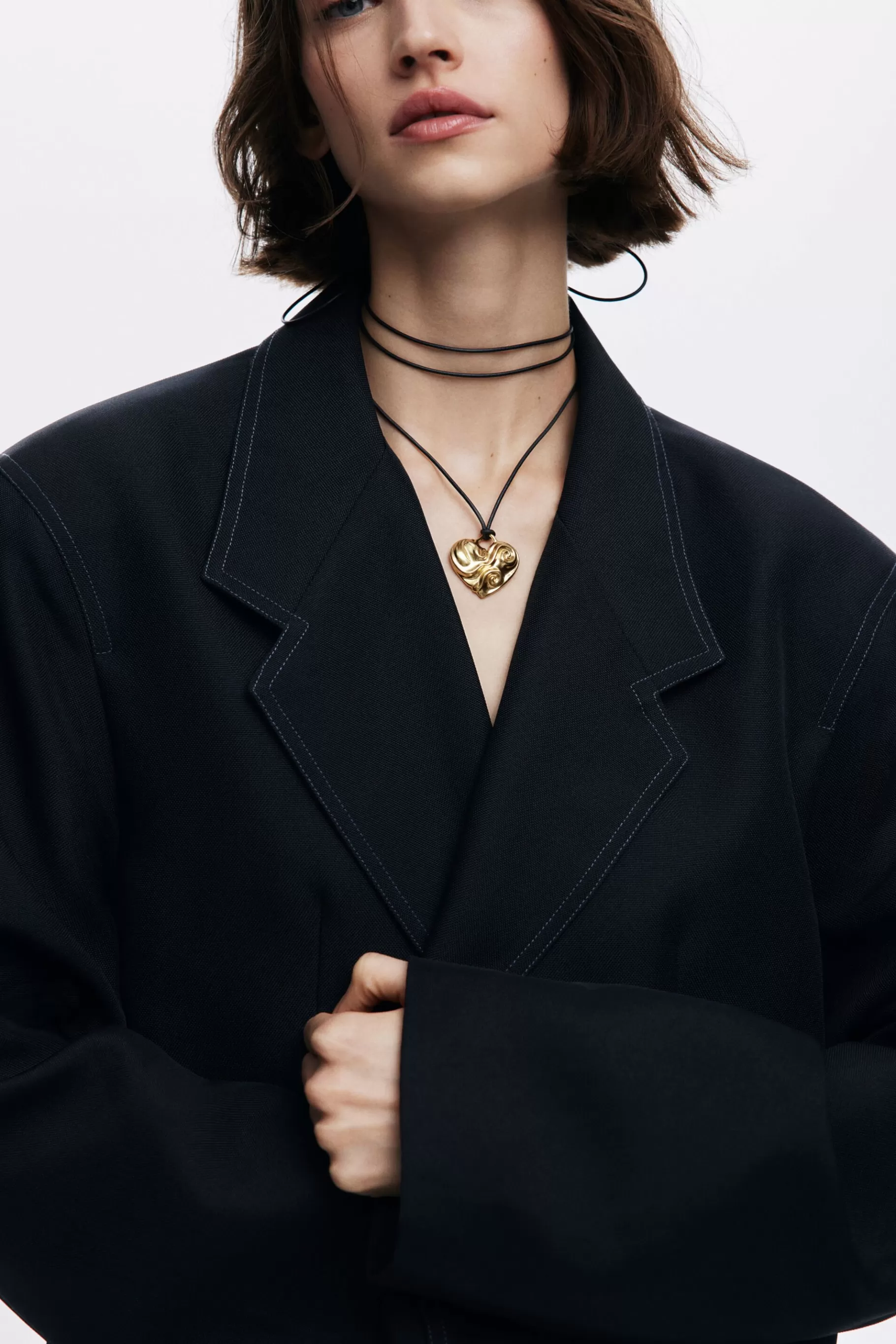 Desigual Colgante corazón cuerda baño oro Zalio*Mujer Joyería