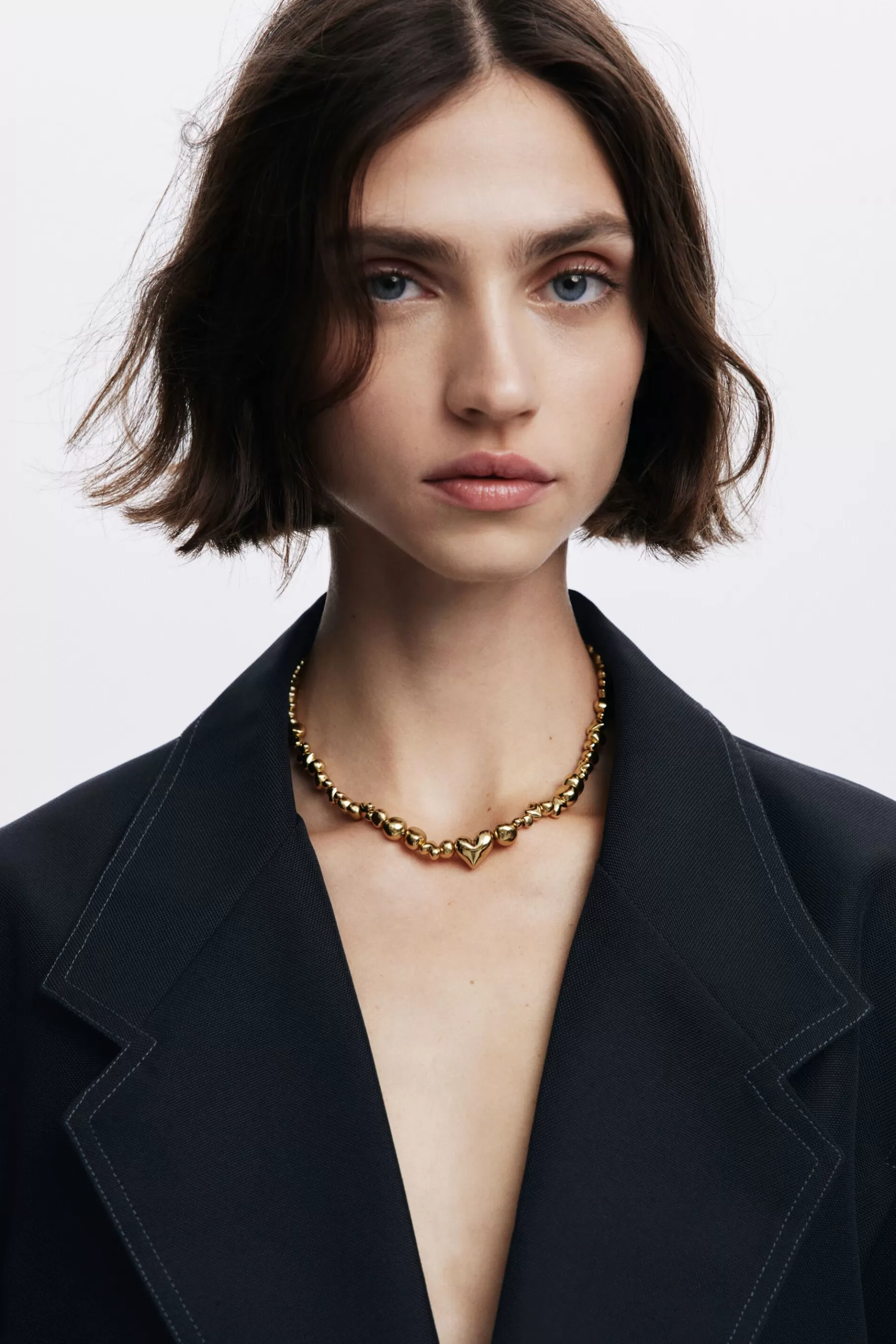 Desigual Colgante corazones baño oro Zalio*Mujer Joyería