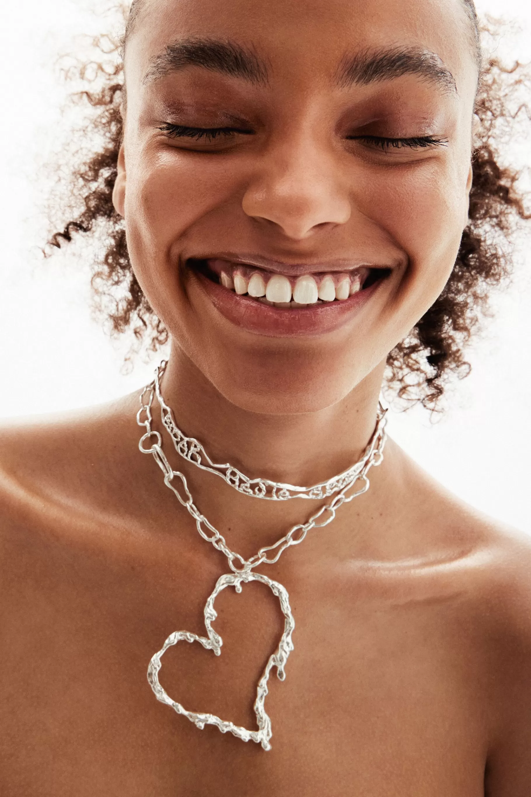 Desigual Collar corazón baño plata Zalio*Mujer Joyería