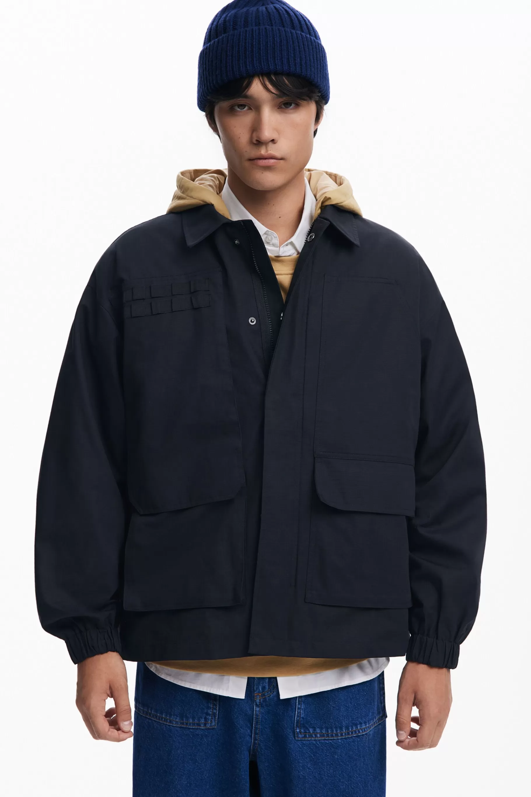 Desigual Cortavientos con capucha*Hombre Abrigos Y Chaquetas