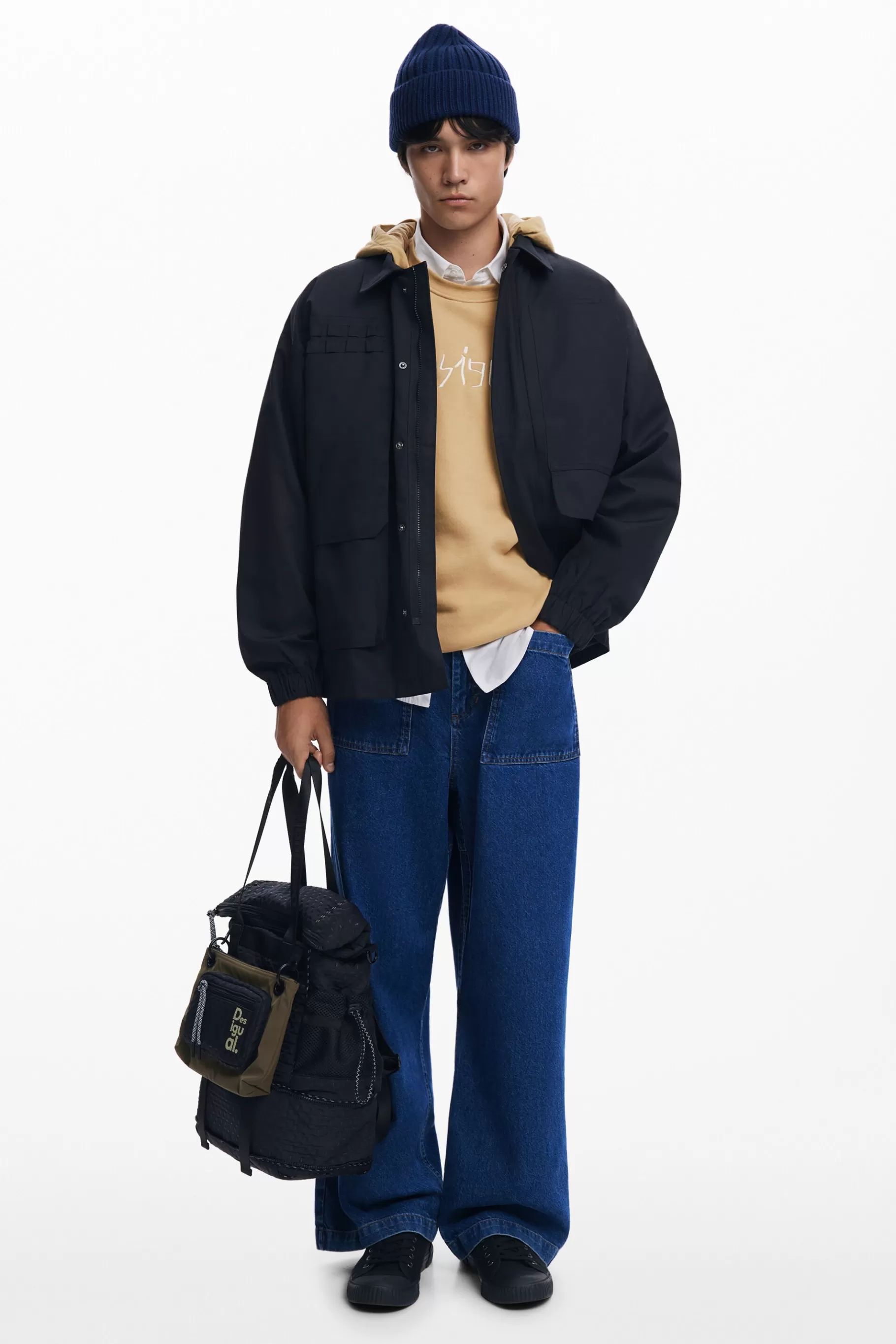 Desigual Cortavientos con capucha*Hombre Abrigos Y Chaquetas
