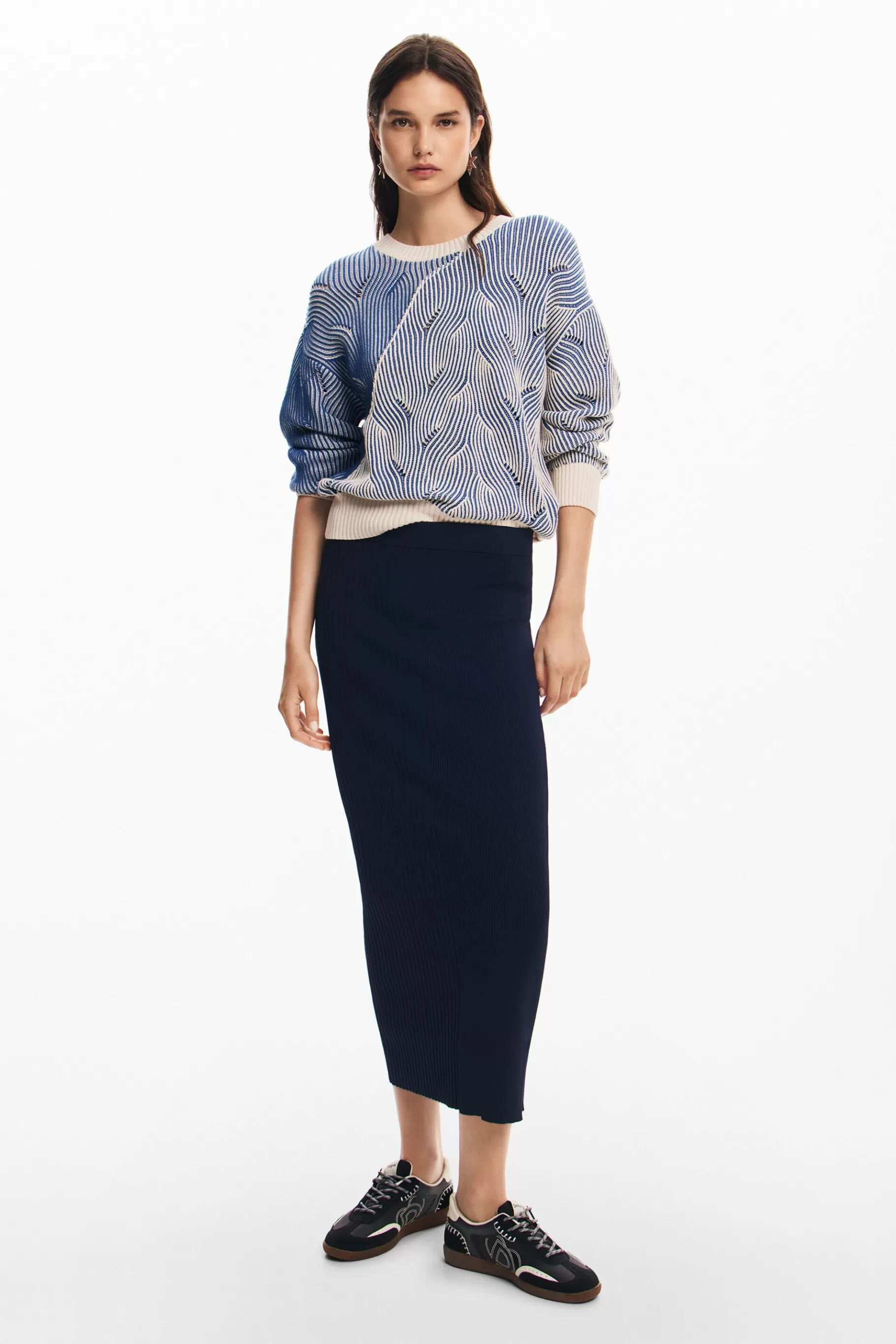 Desigual Falda punto canalé*Mujer Faldas Y Shorts