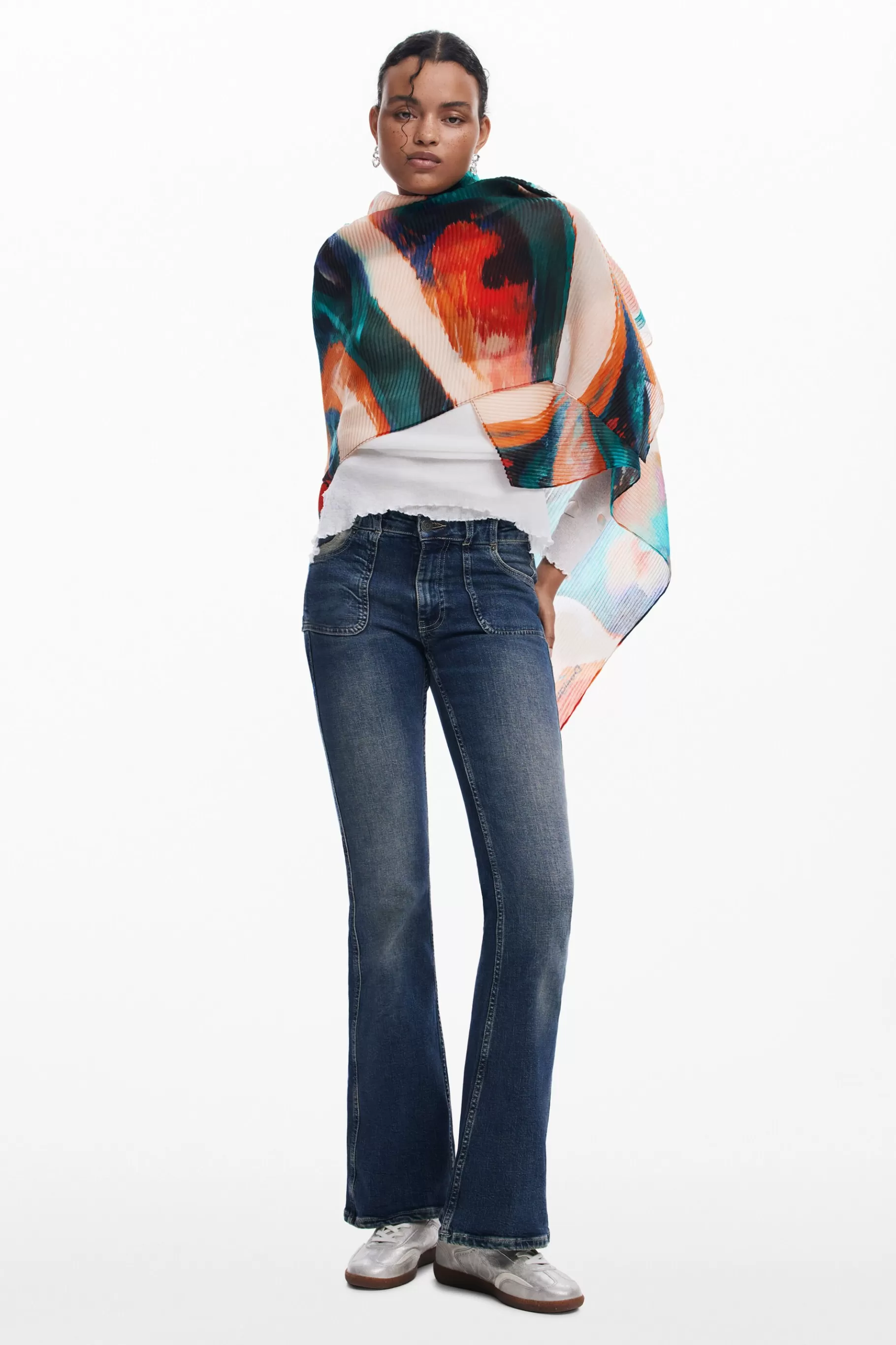 Desigual Foulard rectangular estampado*Mujer Bufandas Y Pañuelos