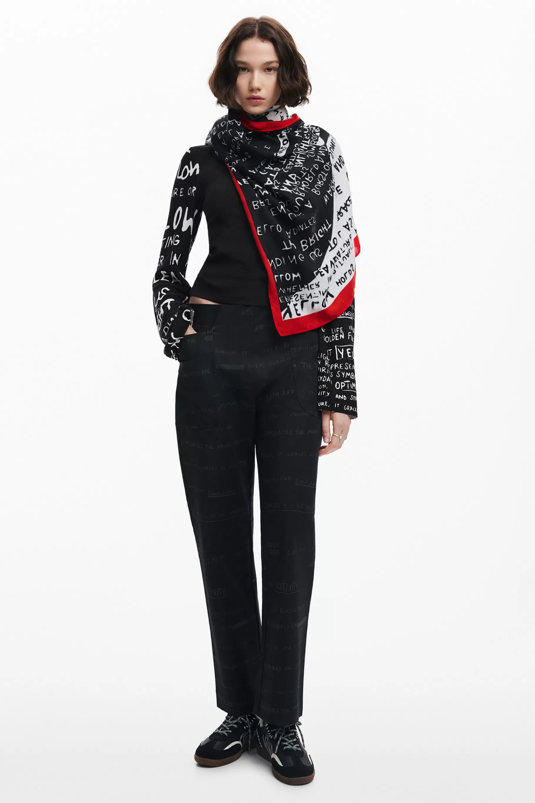 Desigual Fulard lettering*Mujer Bufandas Y Pañuelos