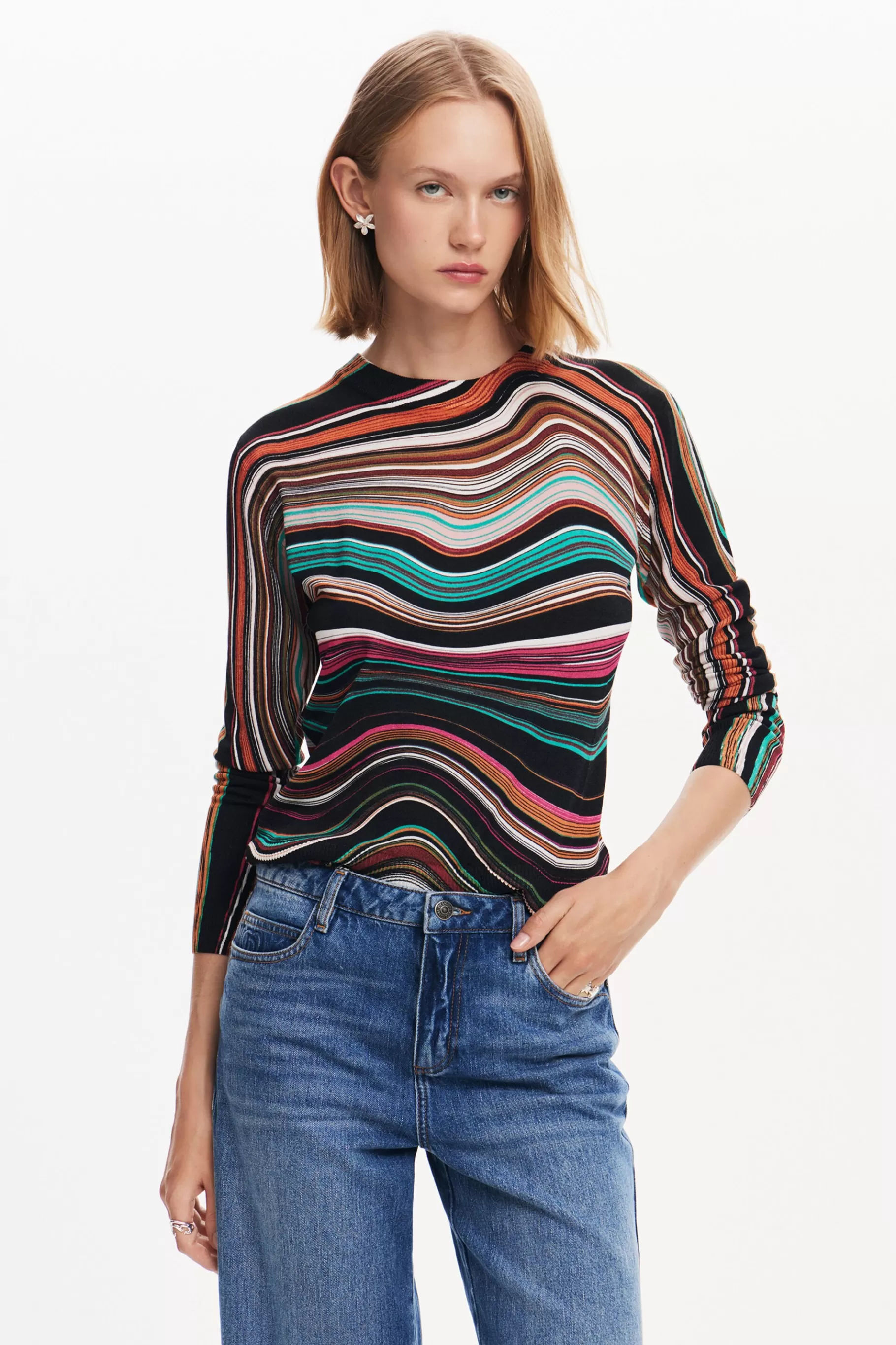 Desigual Jersey rayas onduladas*Mujer Ropa De Punto | Jerséis