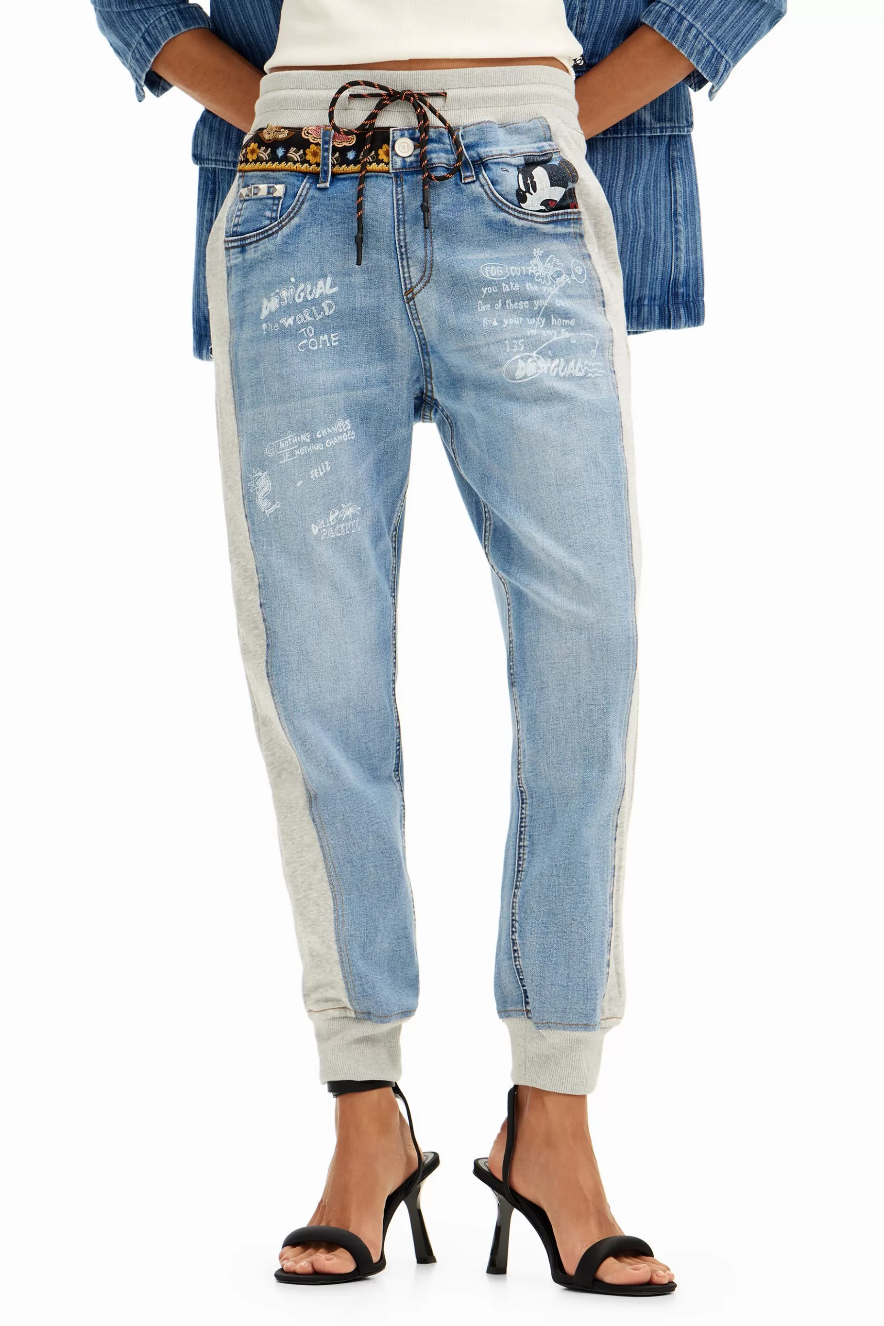 Desigual Pantalón jogger Mickey Mouse*Mujer Vaqueros | Pantalones
