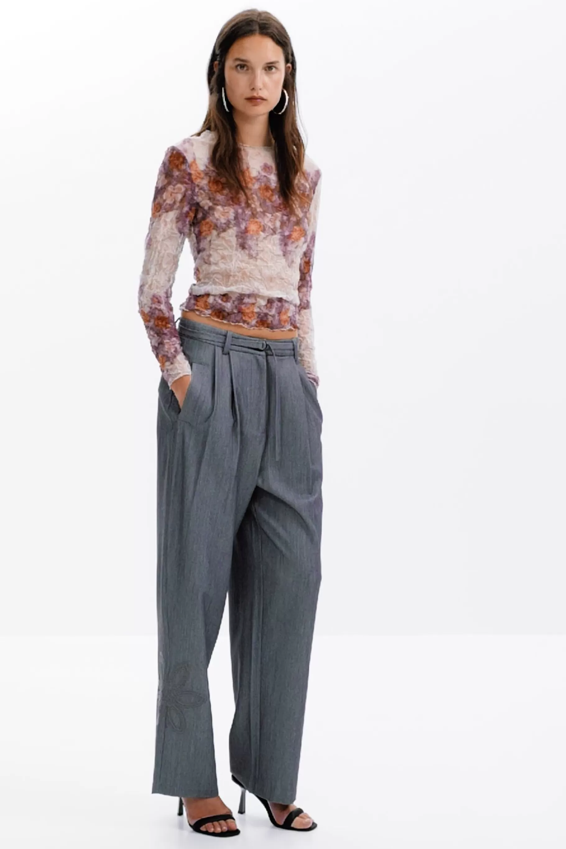 Desigual Pantalón largo recto*Mujer Pantalones