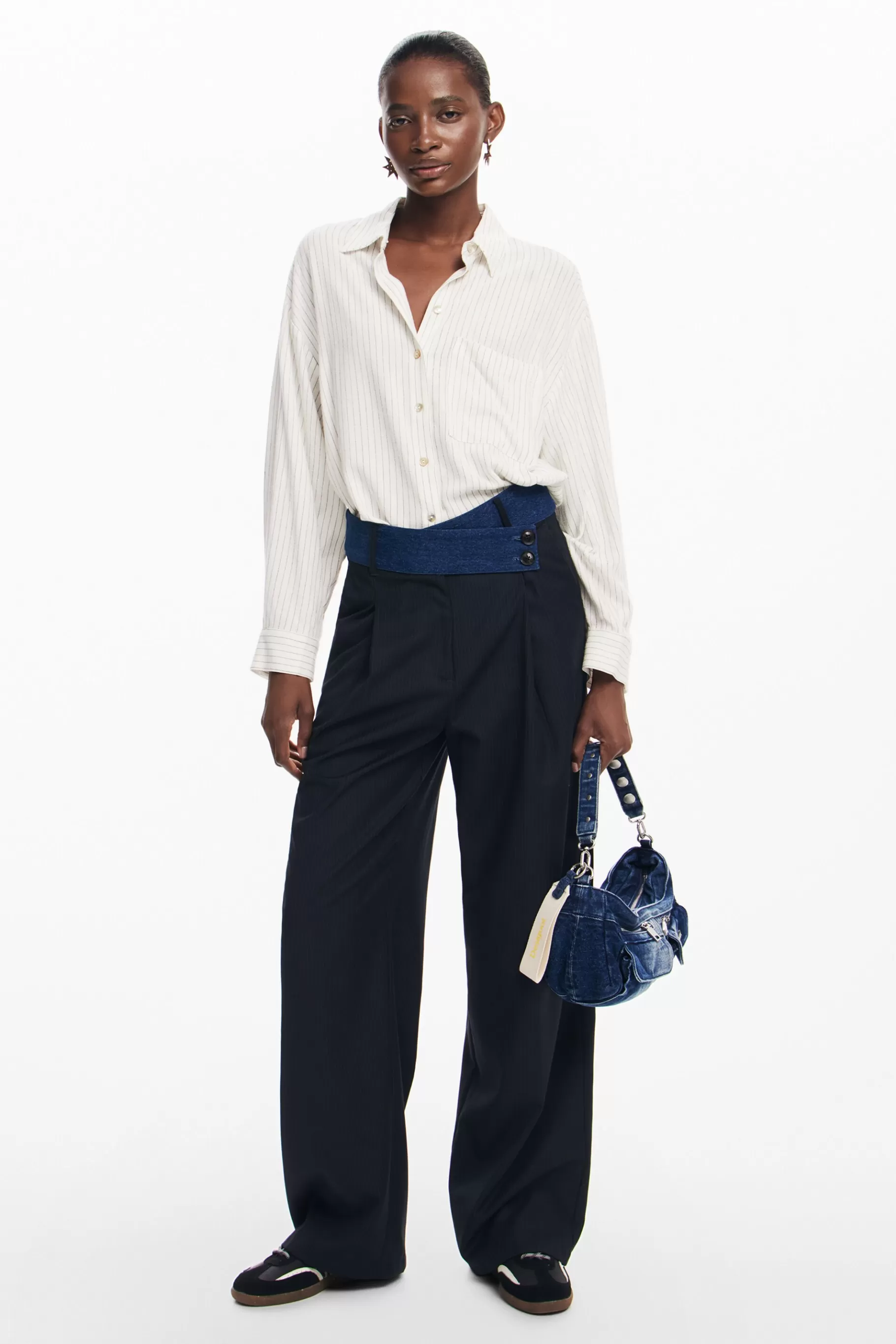 Desigual Pantalón sastre combinado*Mujer Pantalones