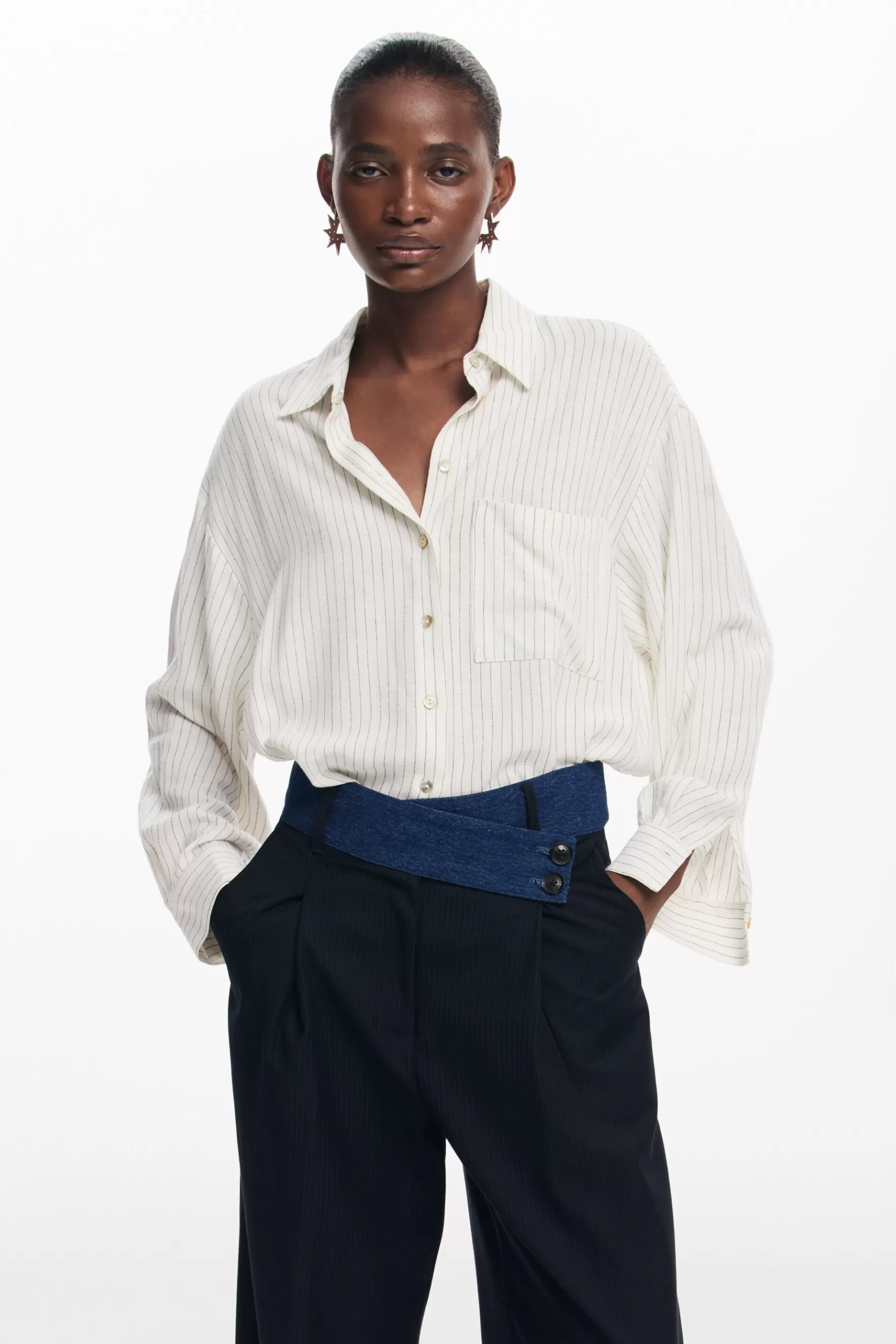 Desigual Pantalón sastre combinado*Mujer Pantalones