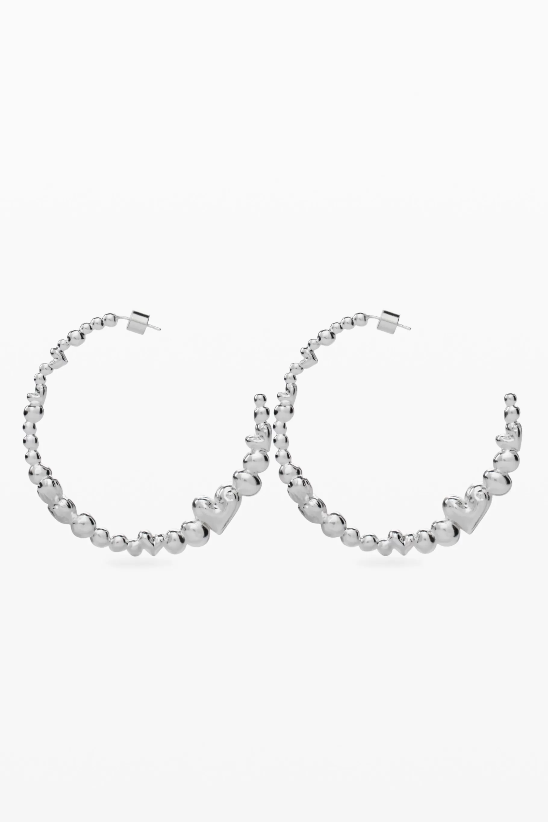 Desigual Pendientes aro corazones bañado en plata Zalio*Mujer Joyería