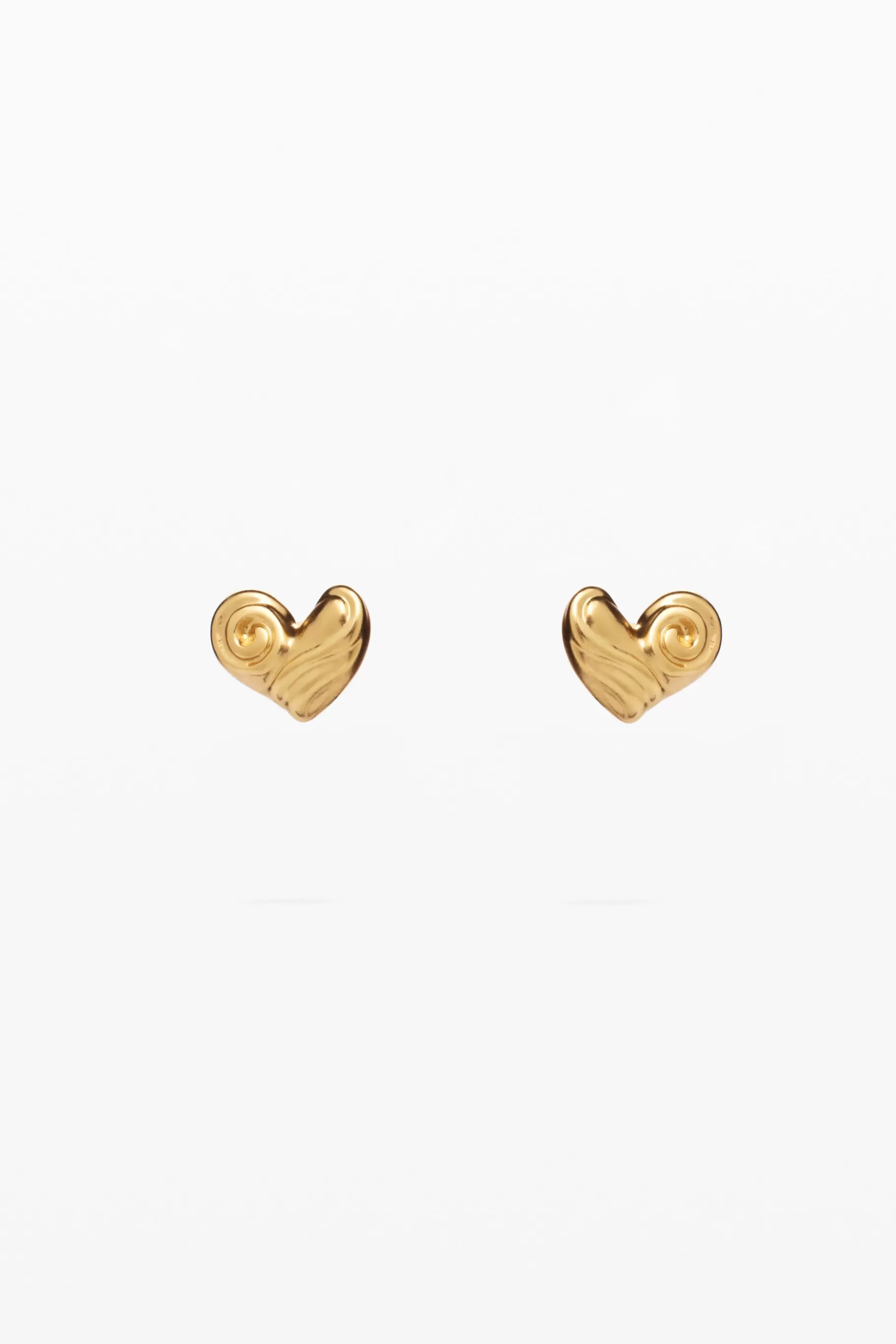 Desigual Pendientes botón corazón baño oro Zalio*Mujer Joyería