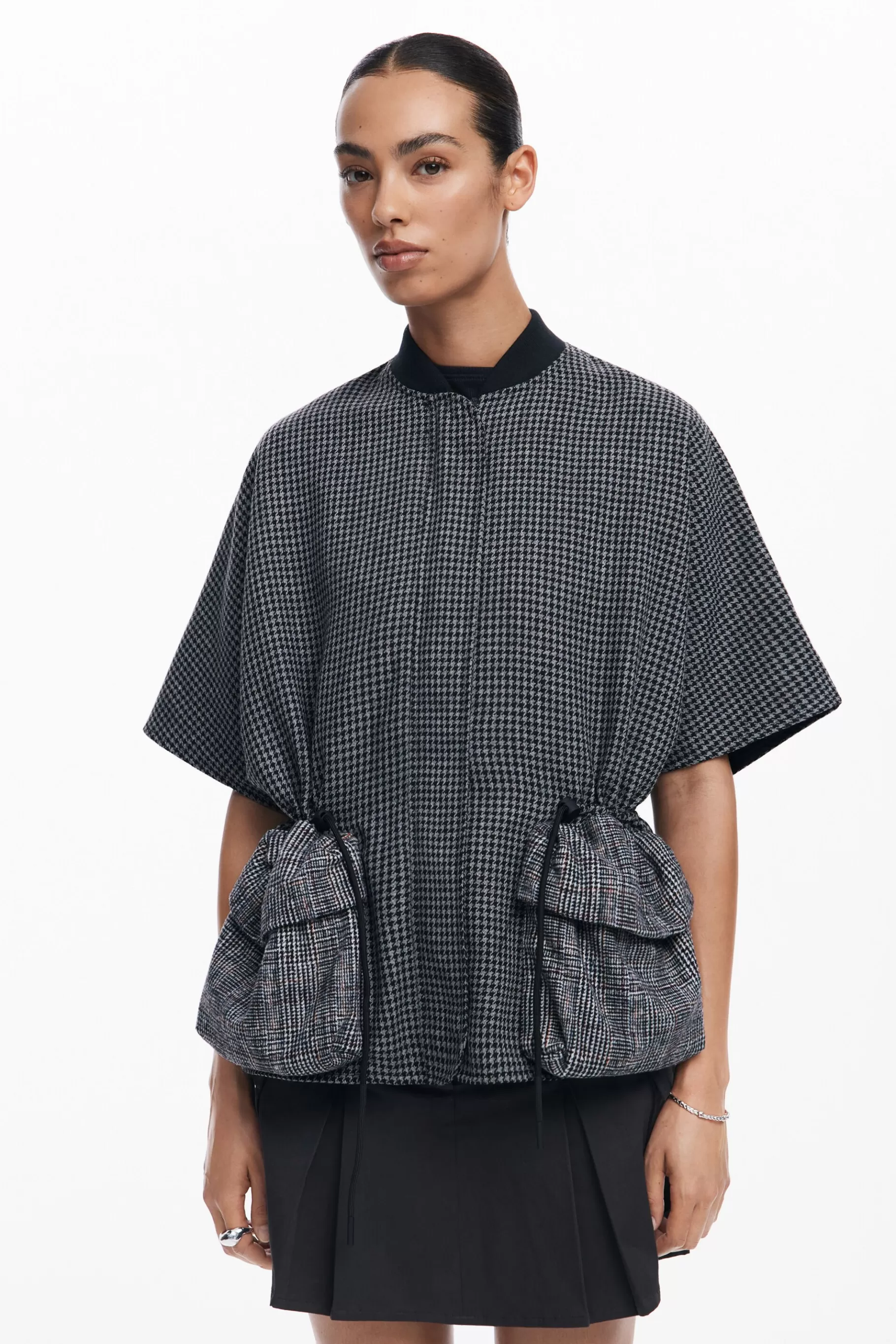 Desigual Poncho pata de gallo*Mujer Abrigos Y Chaquetas | Bufandas Y Pañuelos
